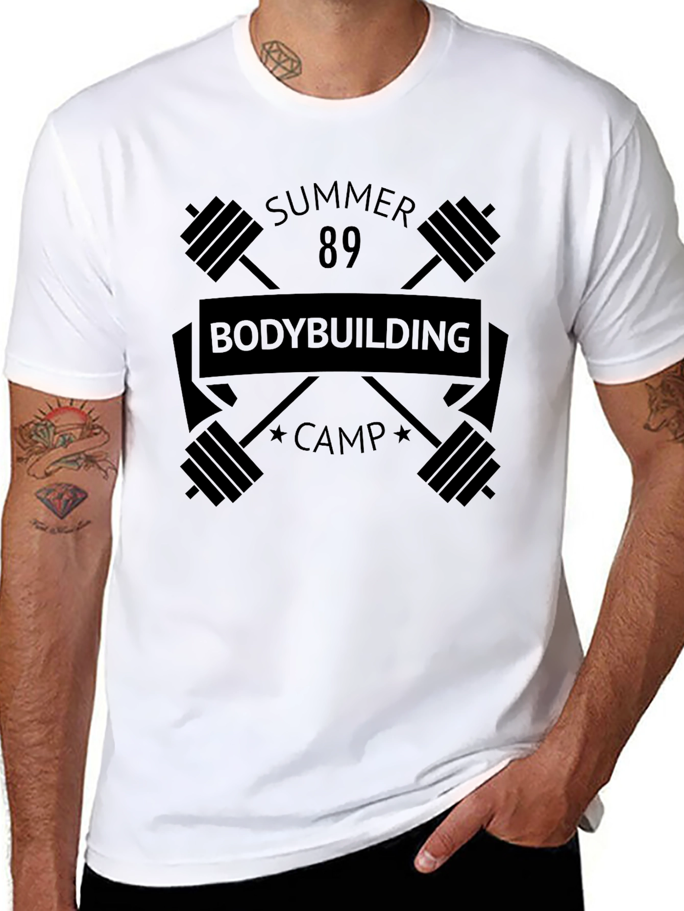 Summer 89 Bodybuilding Camp Black T-Shirt