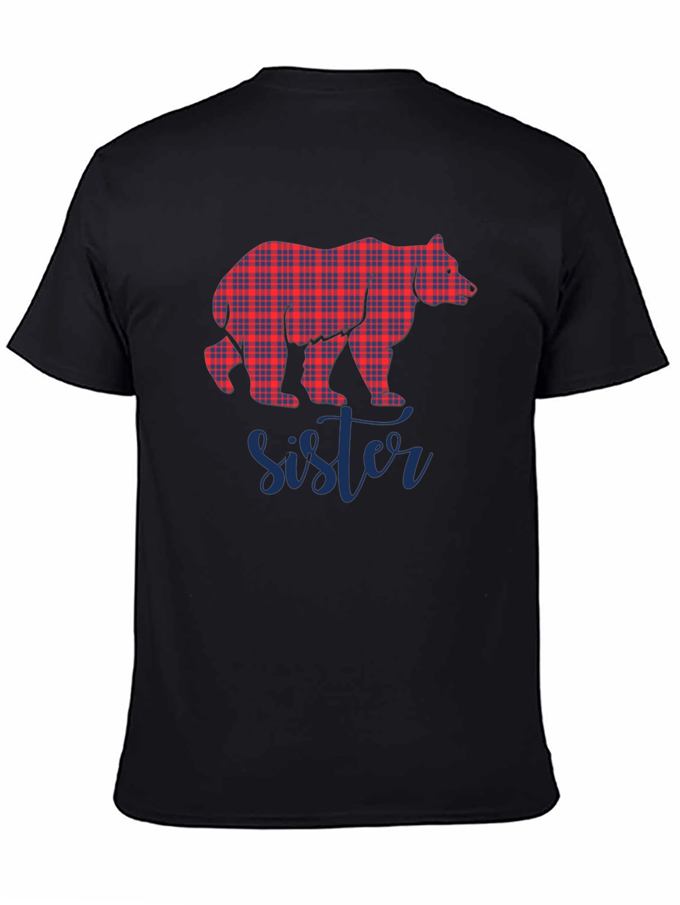 Sister Bear Plaid Graphic Tee
