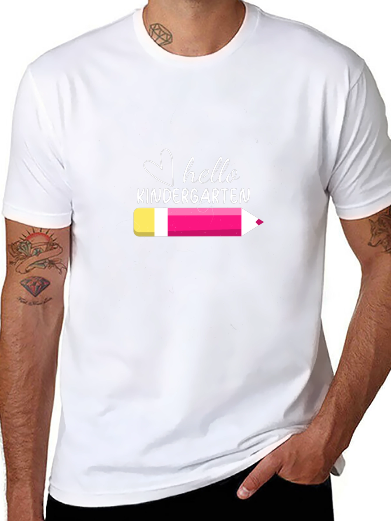 Hello Kindergarten T-Shirt Back to School Pencil Tee