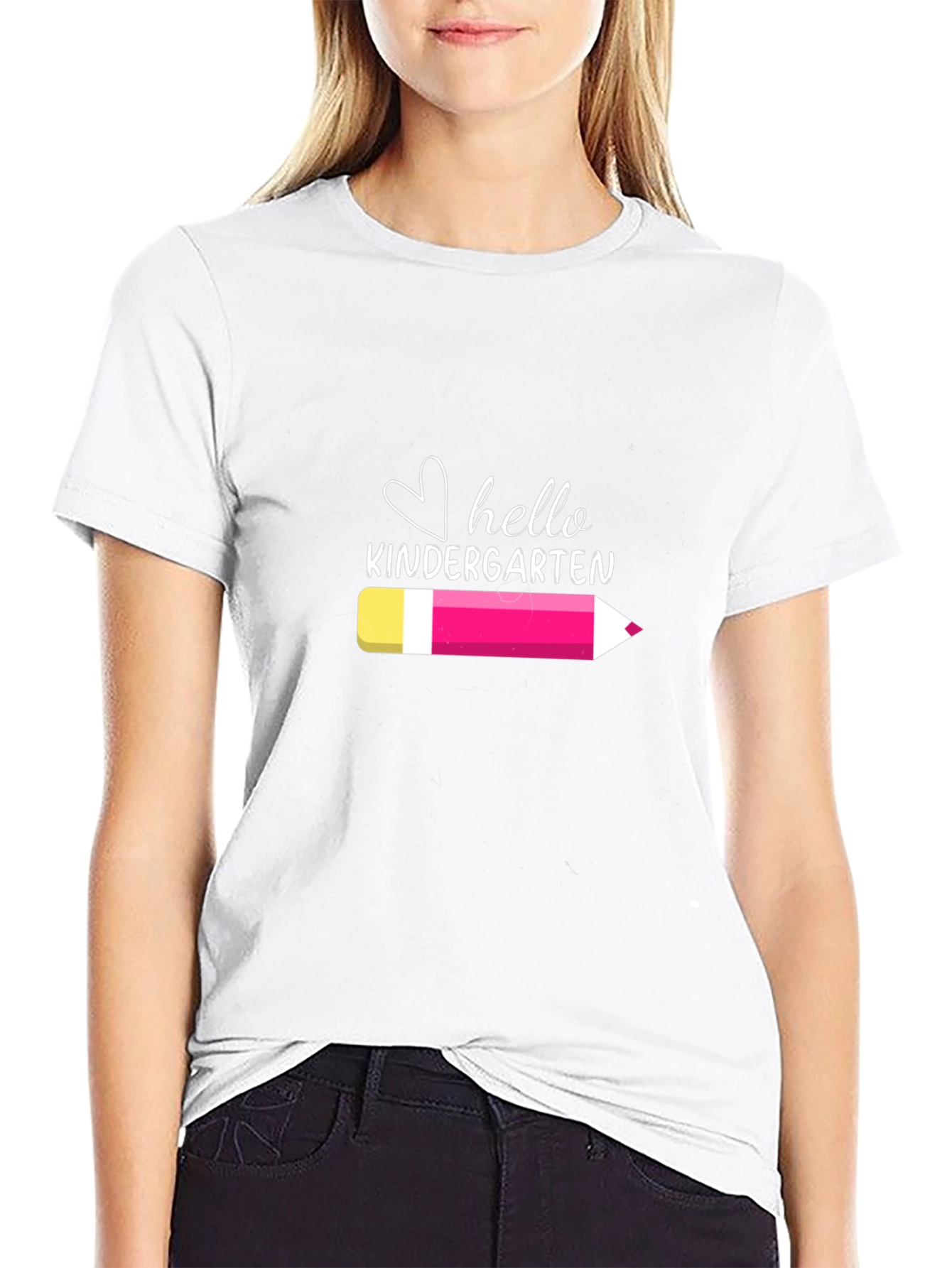 Hello Kindergarten T-Shirt Back to School Pencil Tee