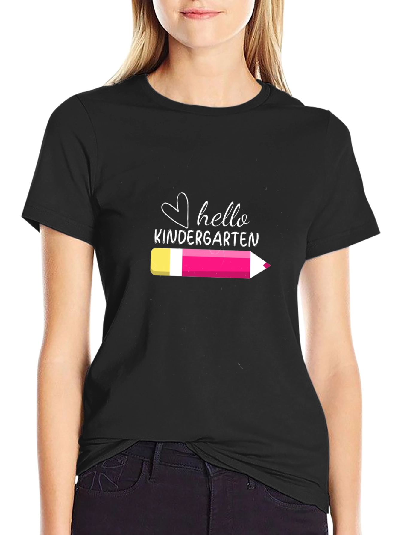 Hello Kindergarten T-Shirt Back to School Pencil Tee
