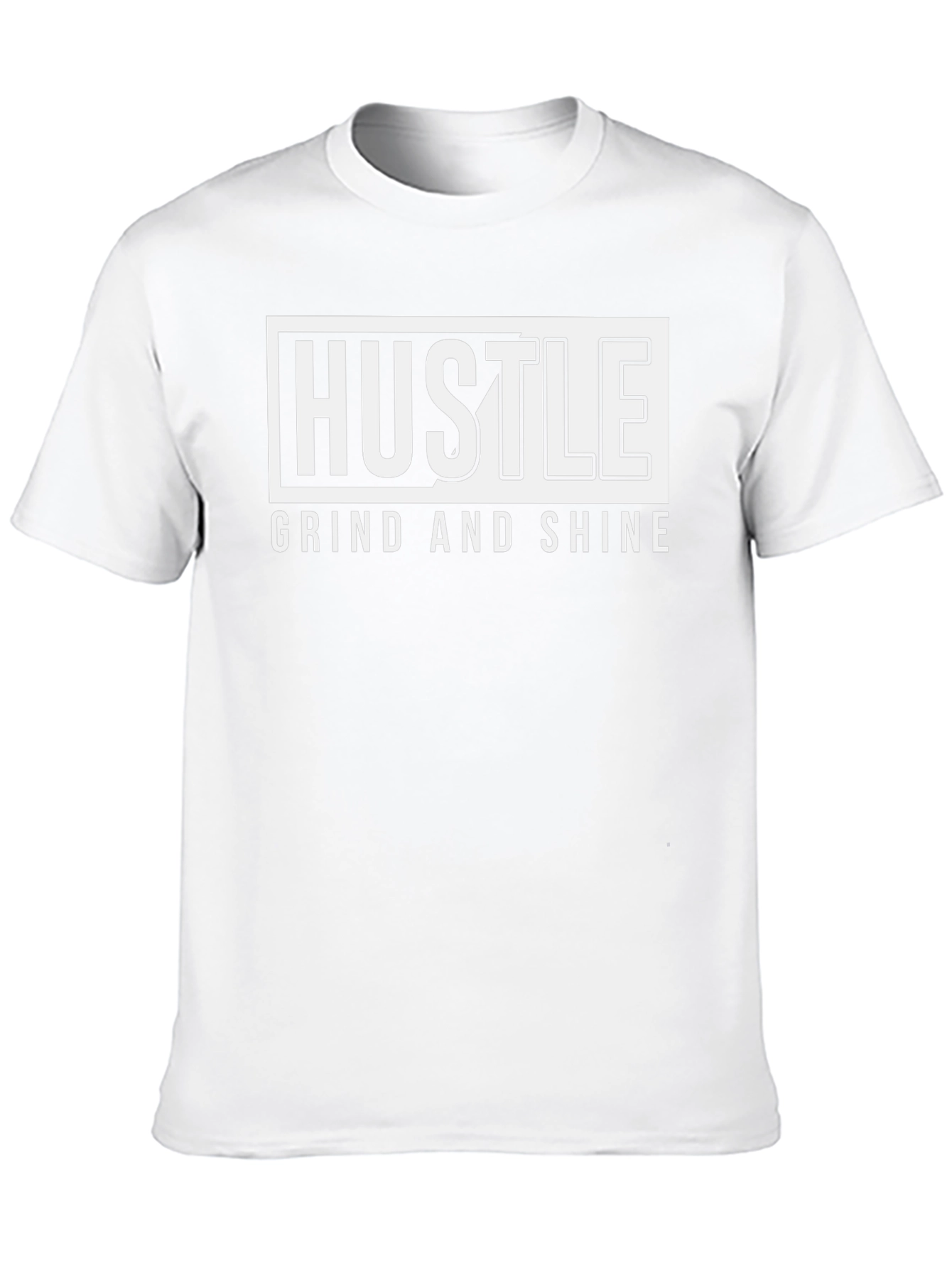 Hustle Grind and Shine Black Graphic Tee