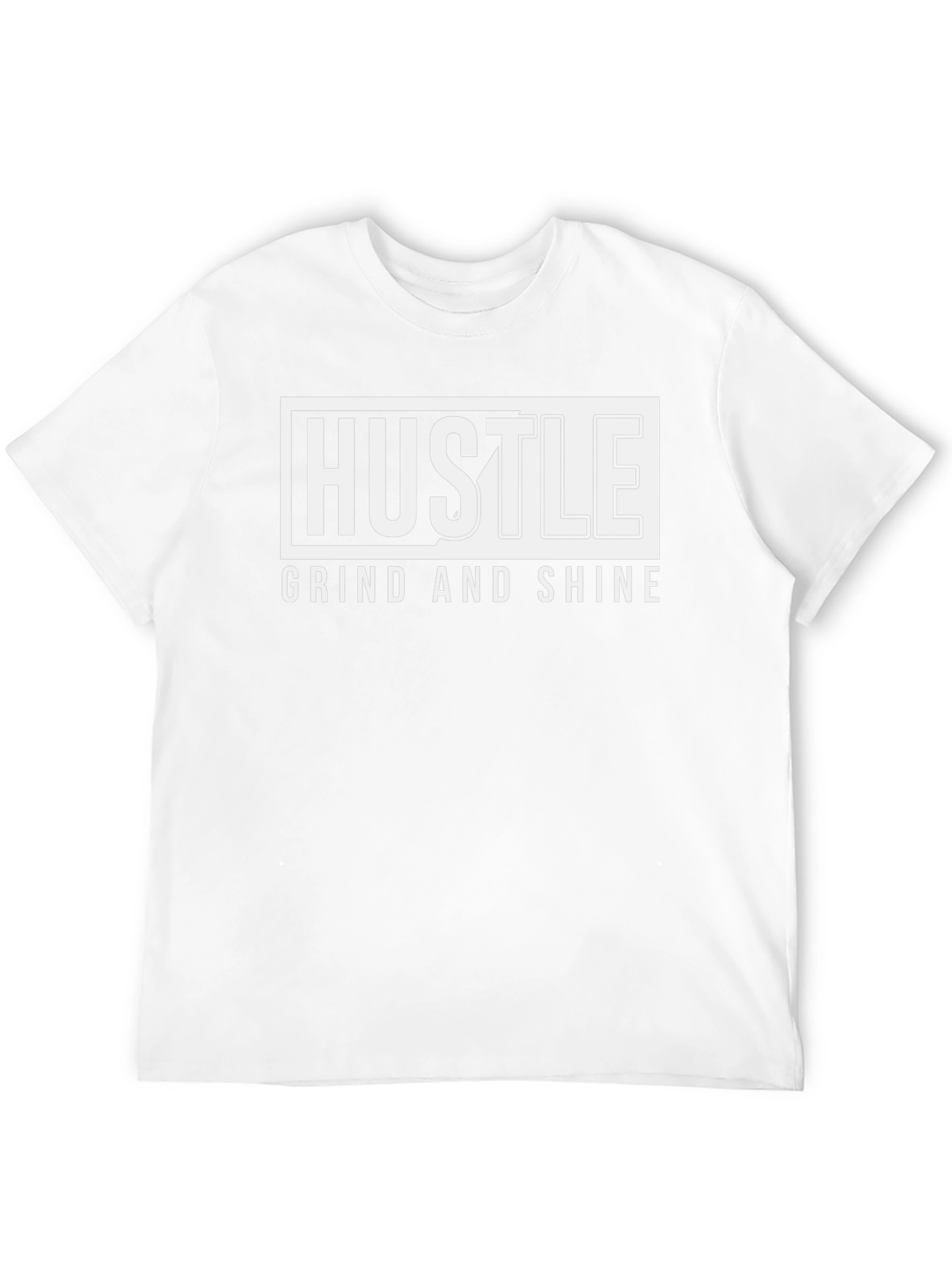 Hustle Grind and Shine Black Graphic Tee