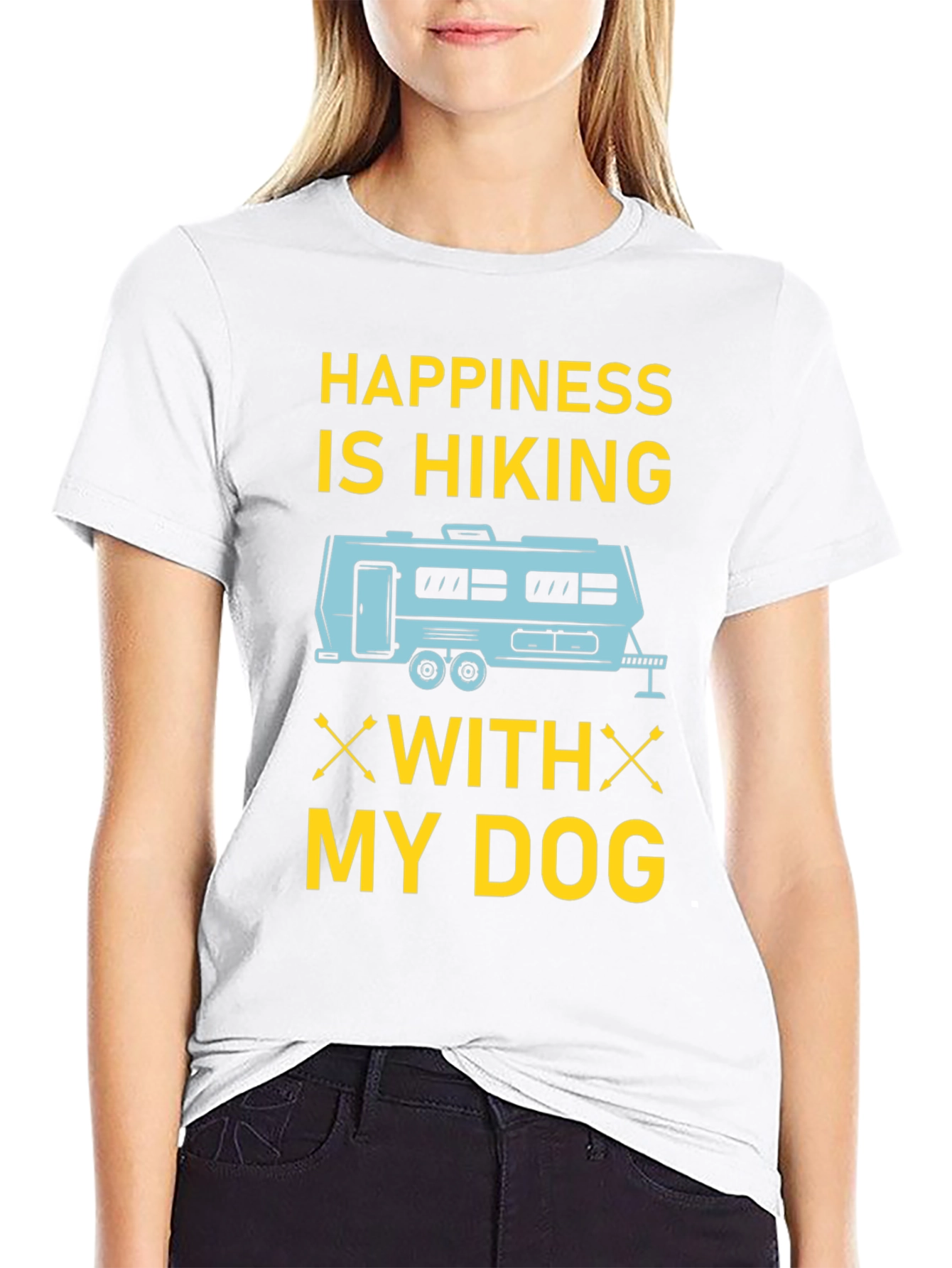 Happiness is Hiking With My Dog T-Shirt