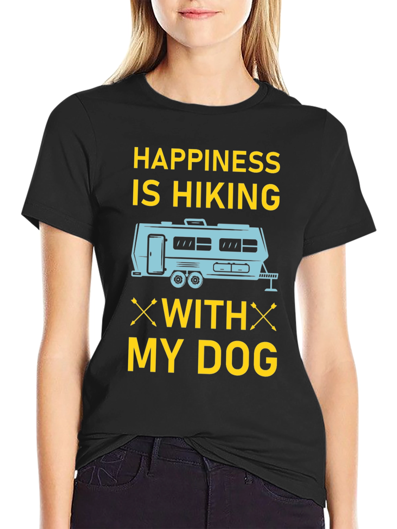 Happiness is Hiking With My Dog T-Shirt