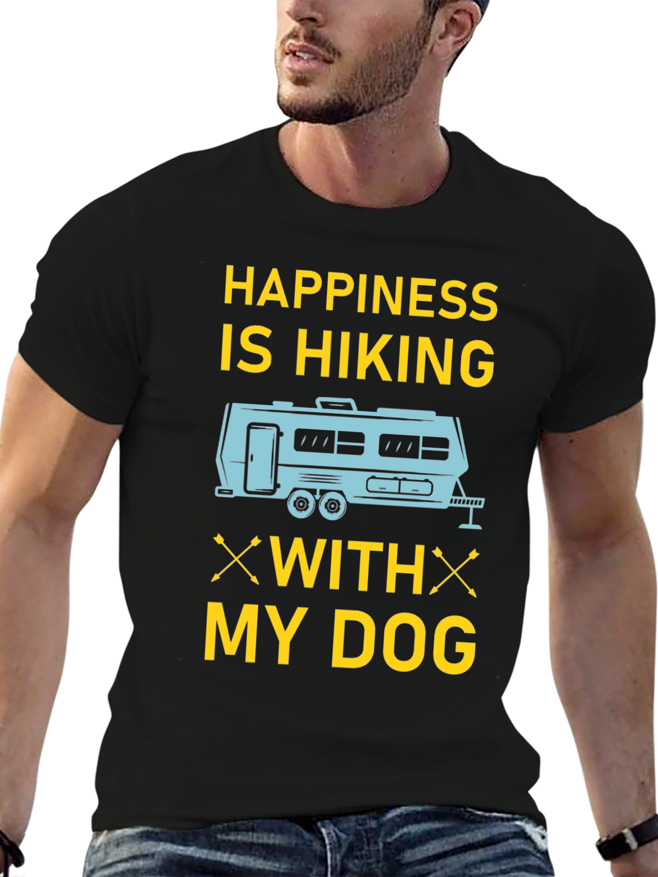 Happiness is Hiking With My Dog T-Shirt