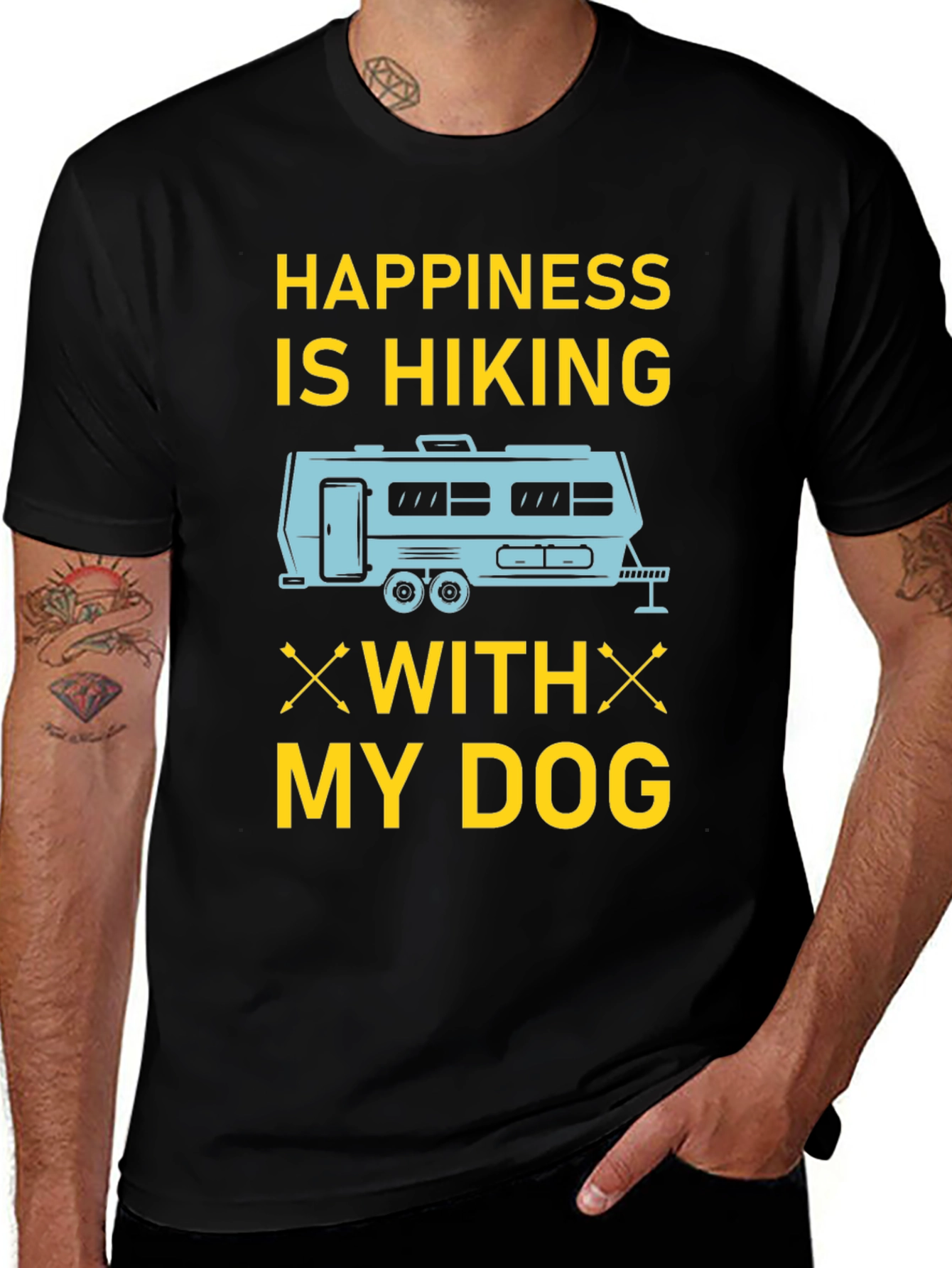 Happiness is Hiking With My Dog T-Shirt