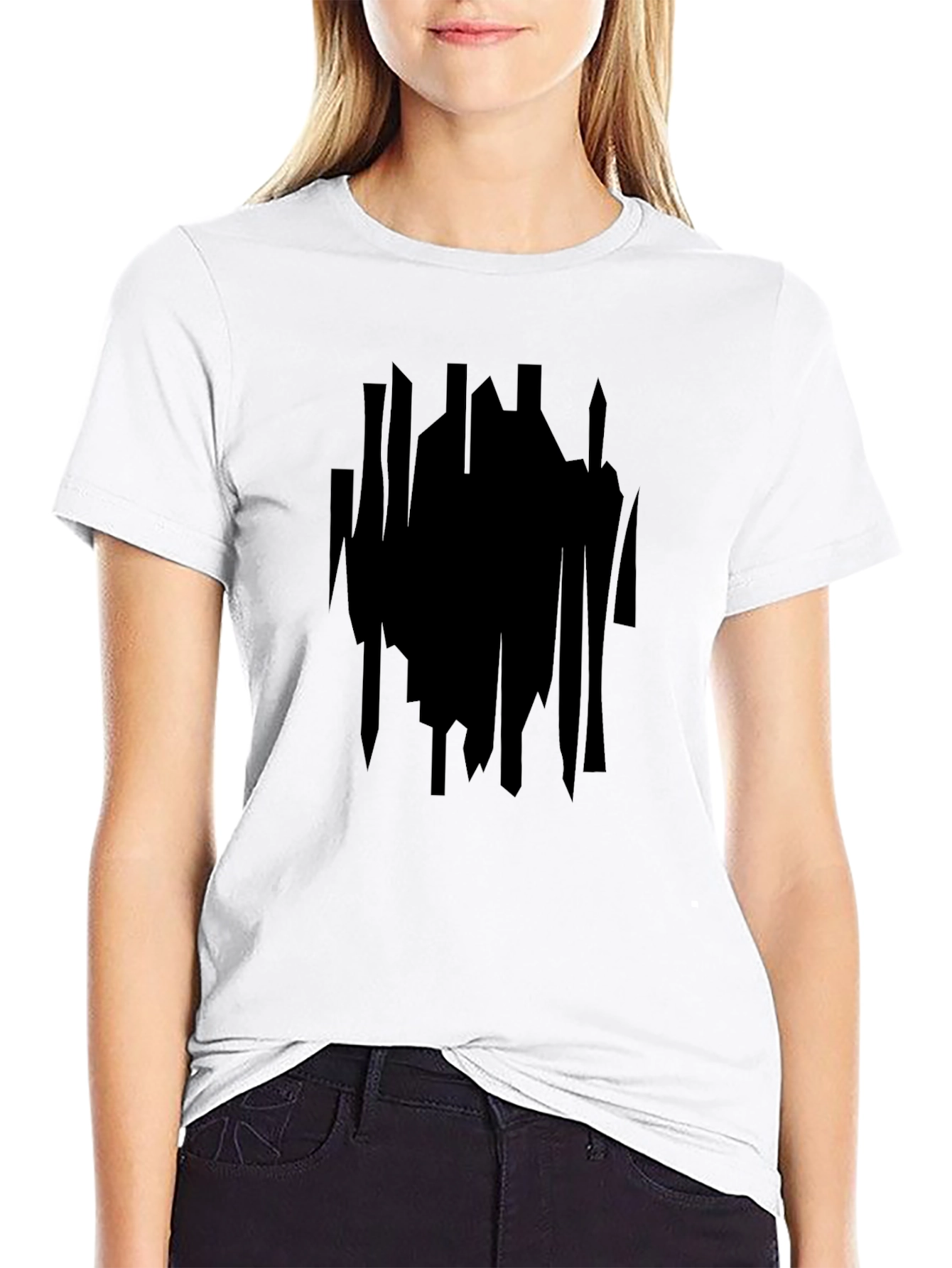 Abstract Cityscape Black Graphic Tee