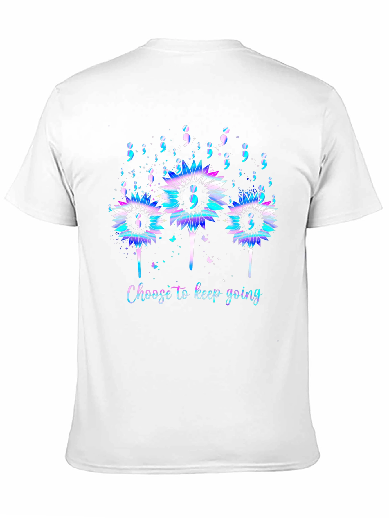 Semicolon Sunflower Tee - Choose to Keep Going