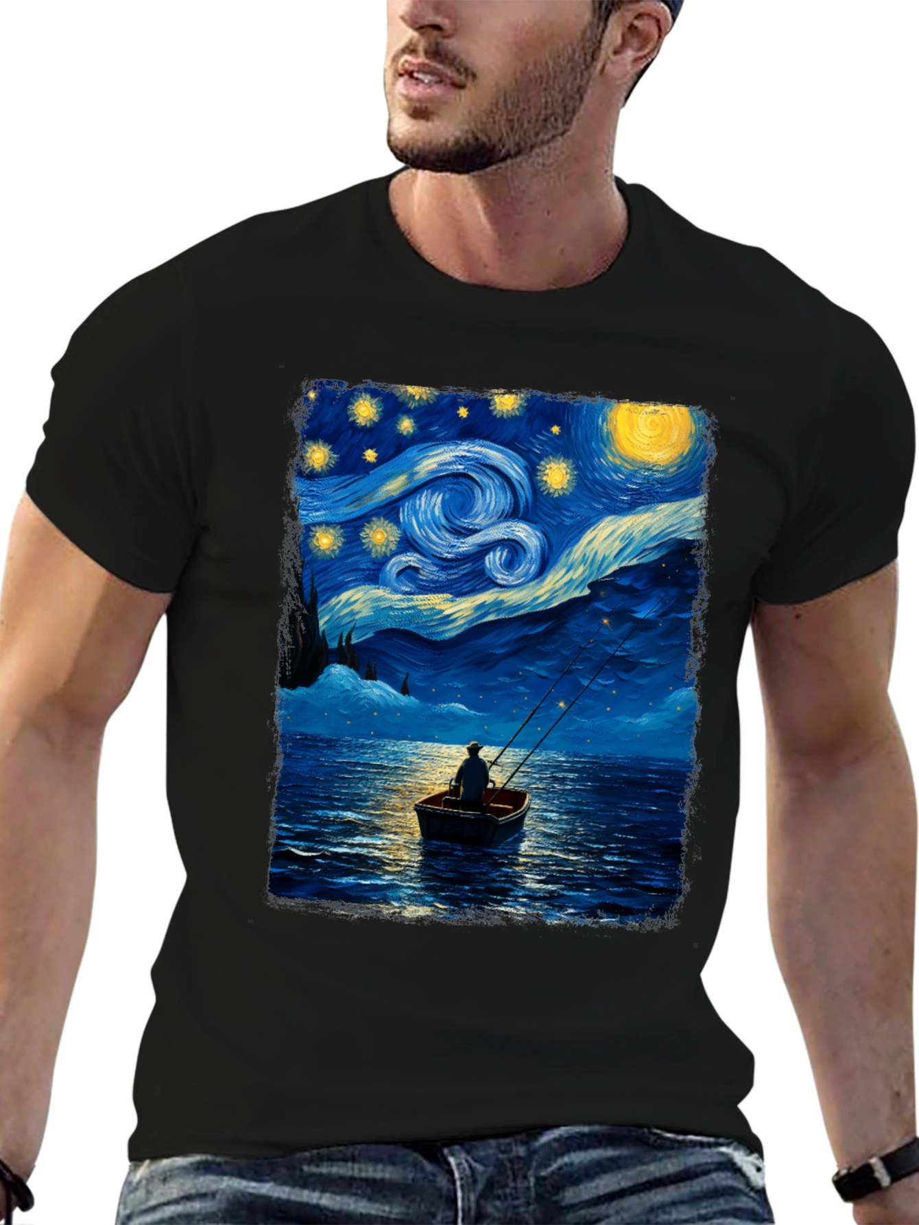 Starry Night Fishing T-Shirt