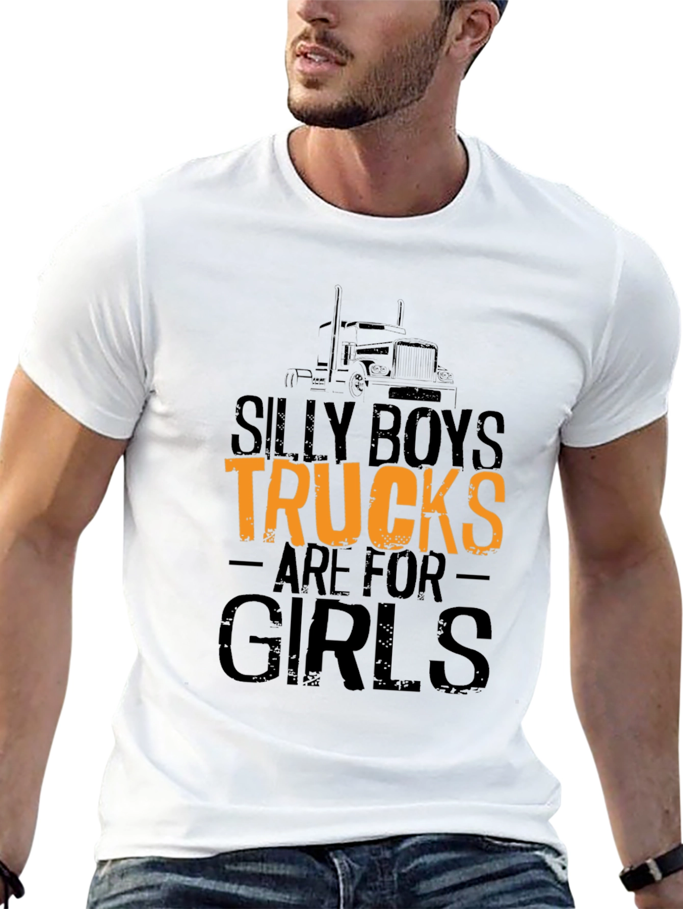 Silly Boys Trucks Are For Girls Graphic T-Shirt