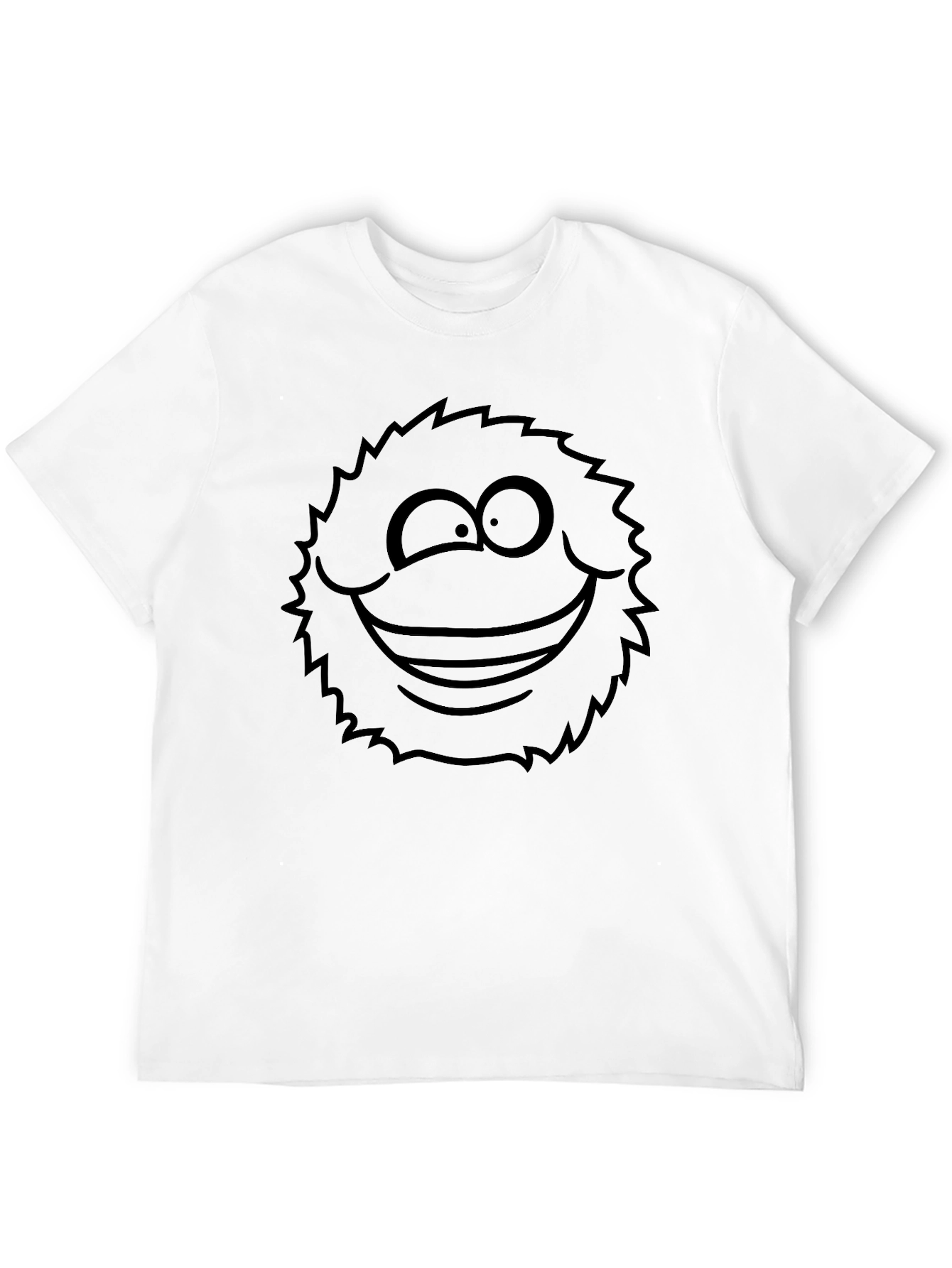 Winking Smiley Face Graphic Tee - Soft Black T-Shirt