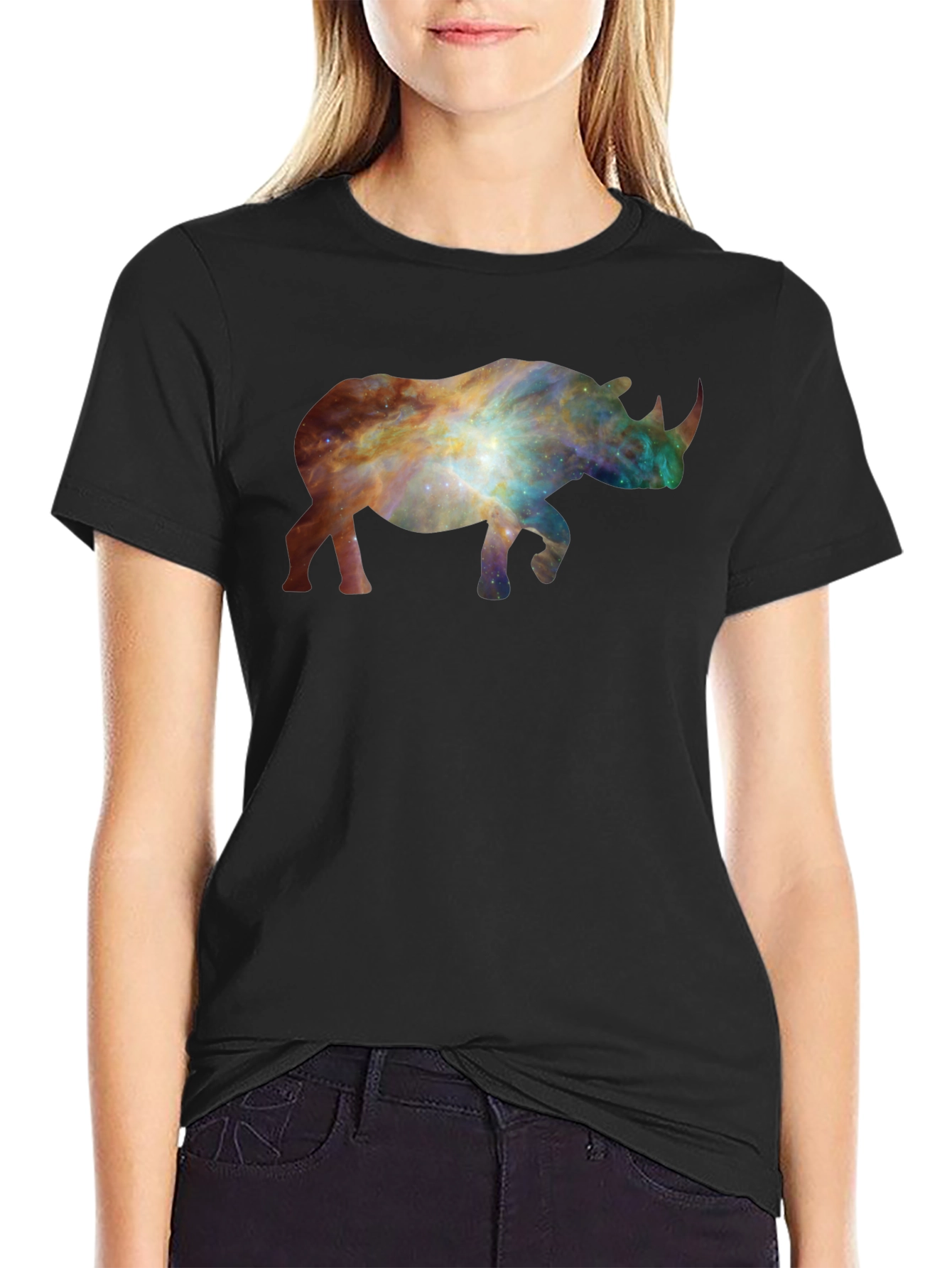 Galaxy Rhino Graphic Tee - Unique & Stylish