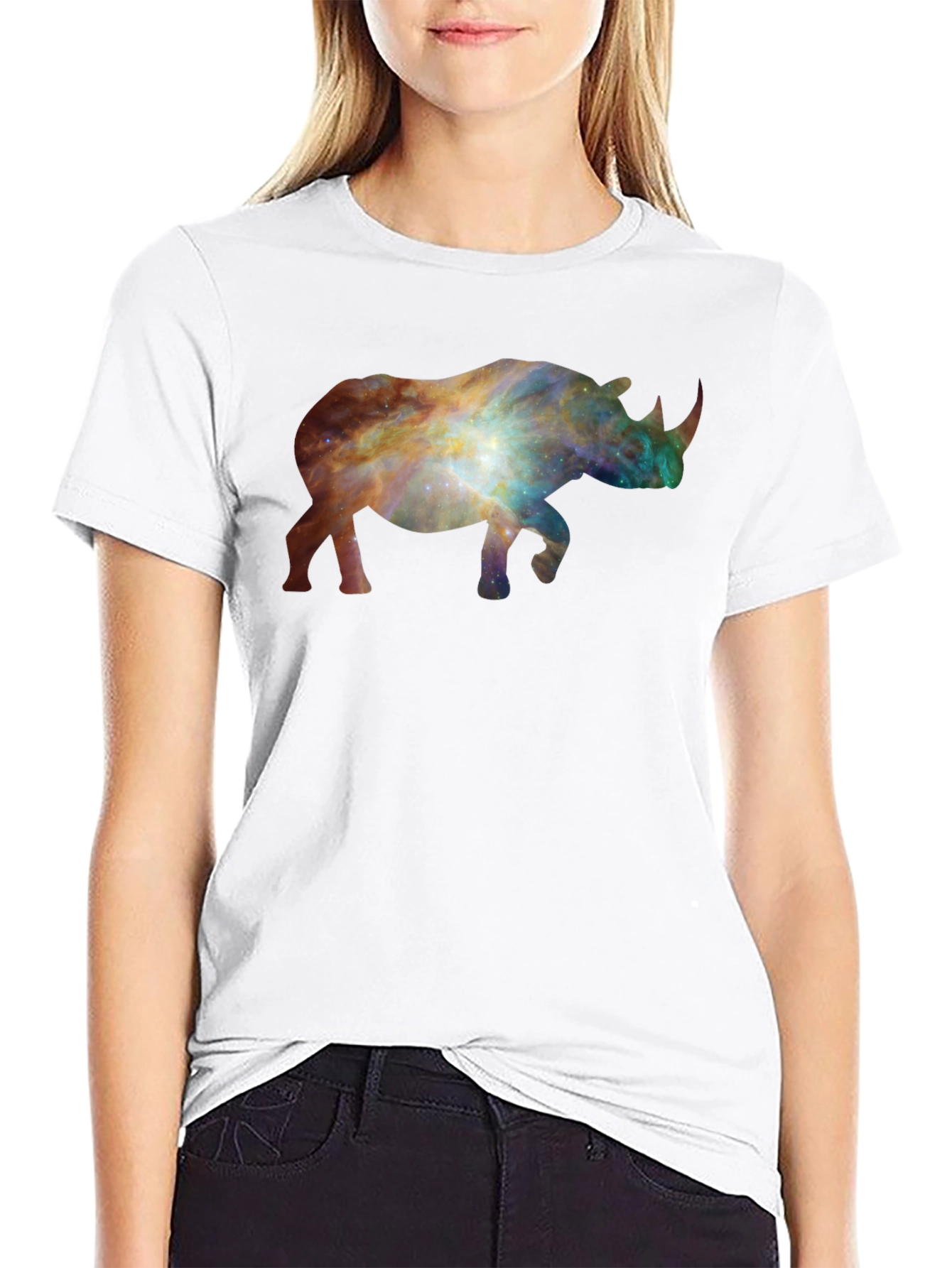 Galaxy Rhino Graphic Tee - Unique & Stylish