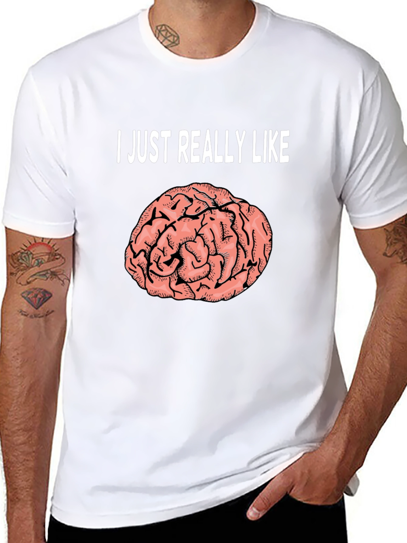 Brain Graphic T-Shirt: I Just Really Like Brains Tee
