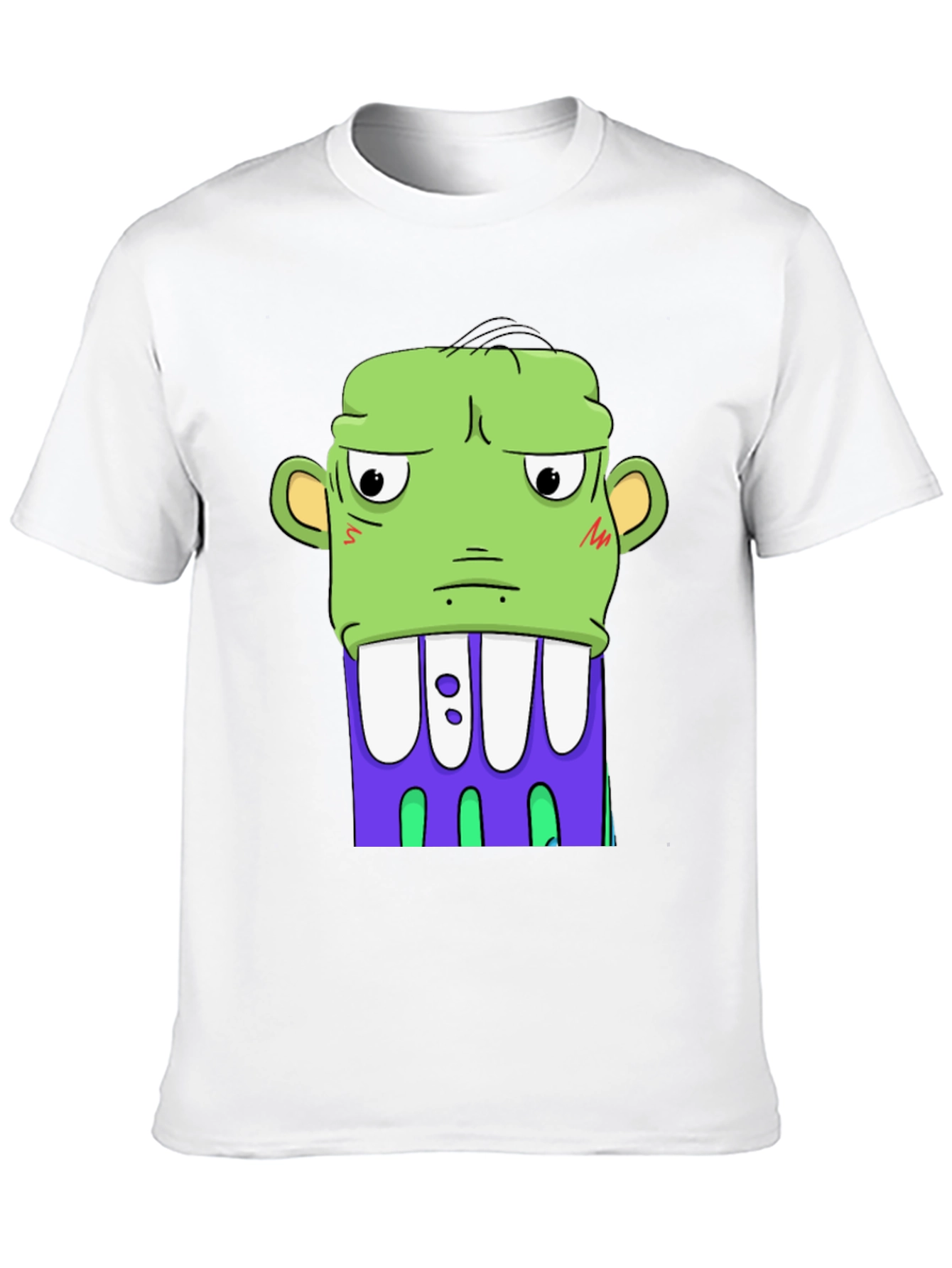 Cartoon Monster Graphic Tee - Bold Black Shirt