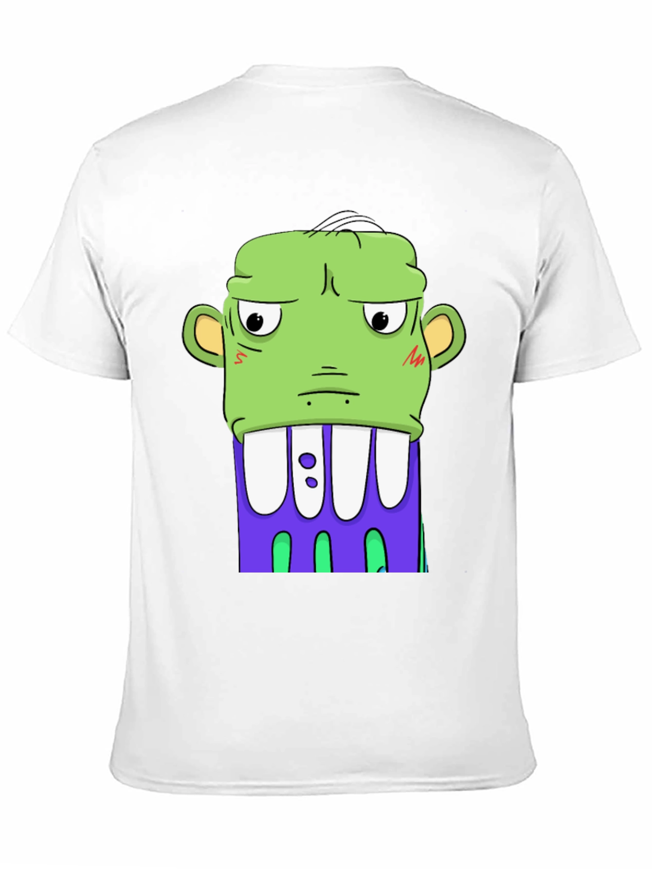 Cartoon Monster Graphic Tee - Bold Black Shirt