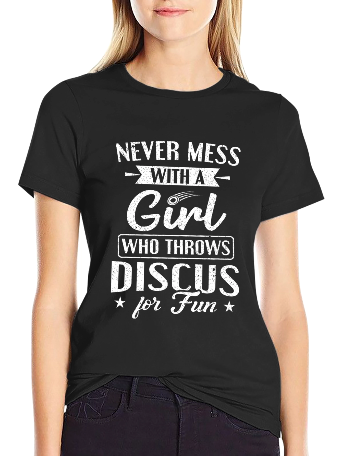 Never Mess with a Girl Who Throws Discus T-Shirt