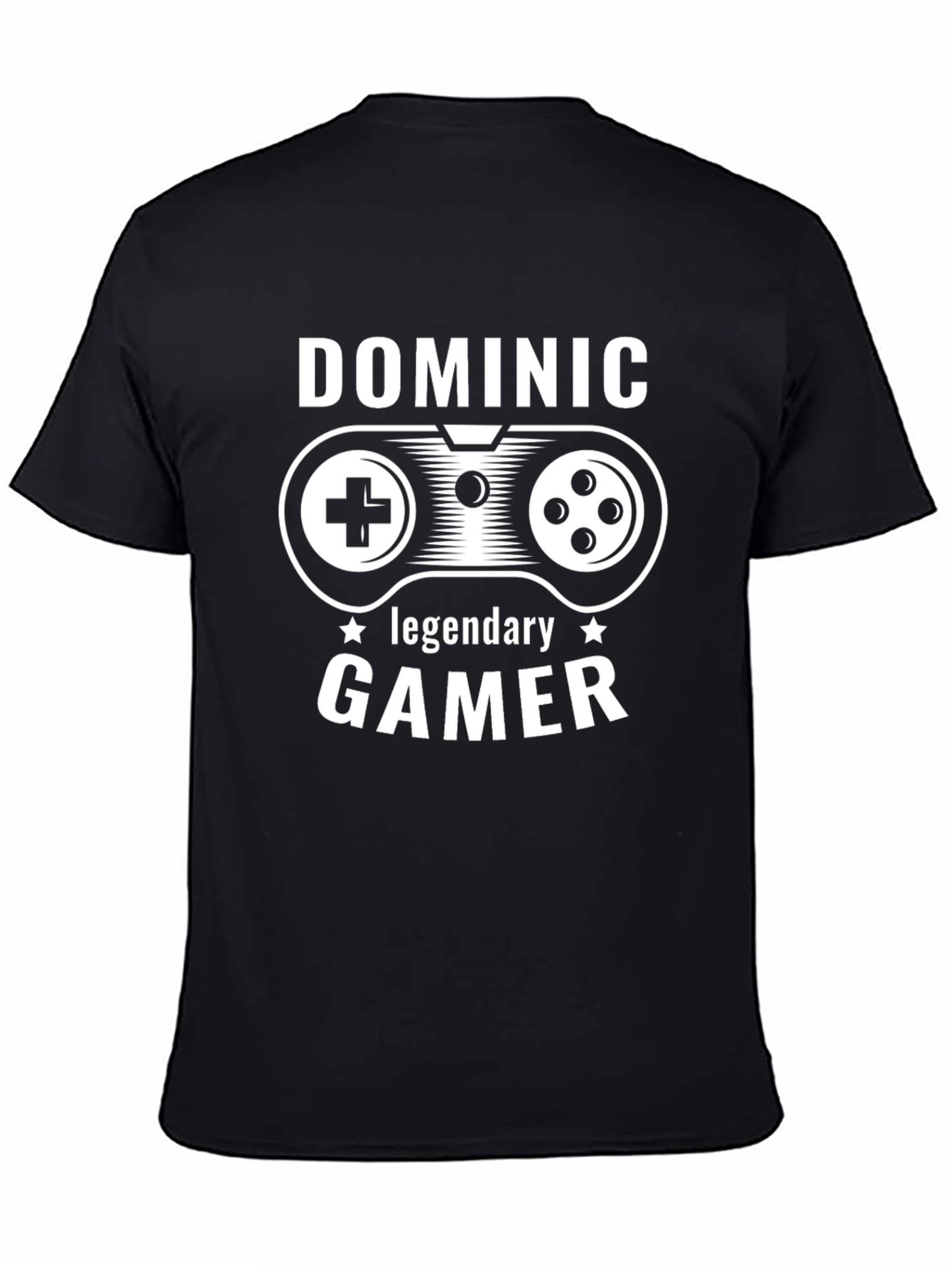 Dominic Legendary Gamer T-Shirt - Black Classic Fit