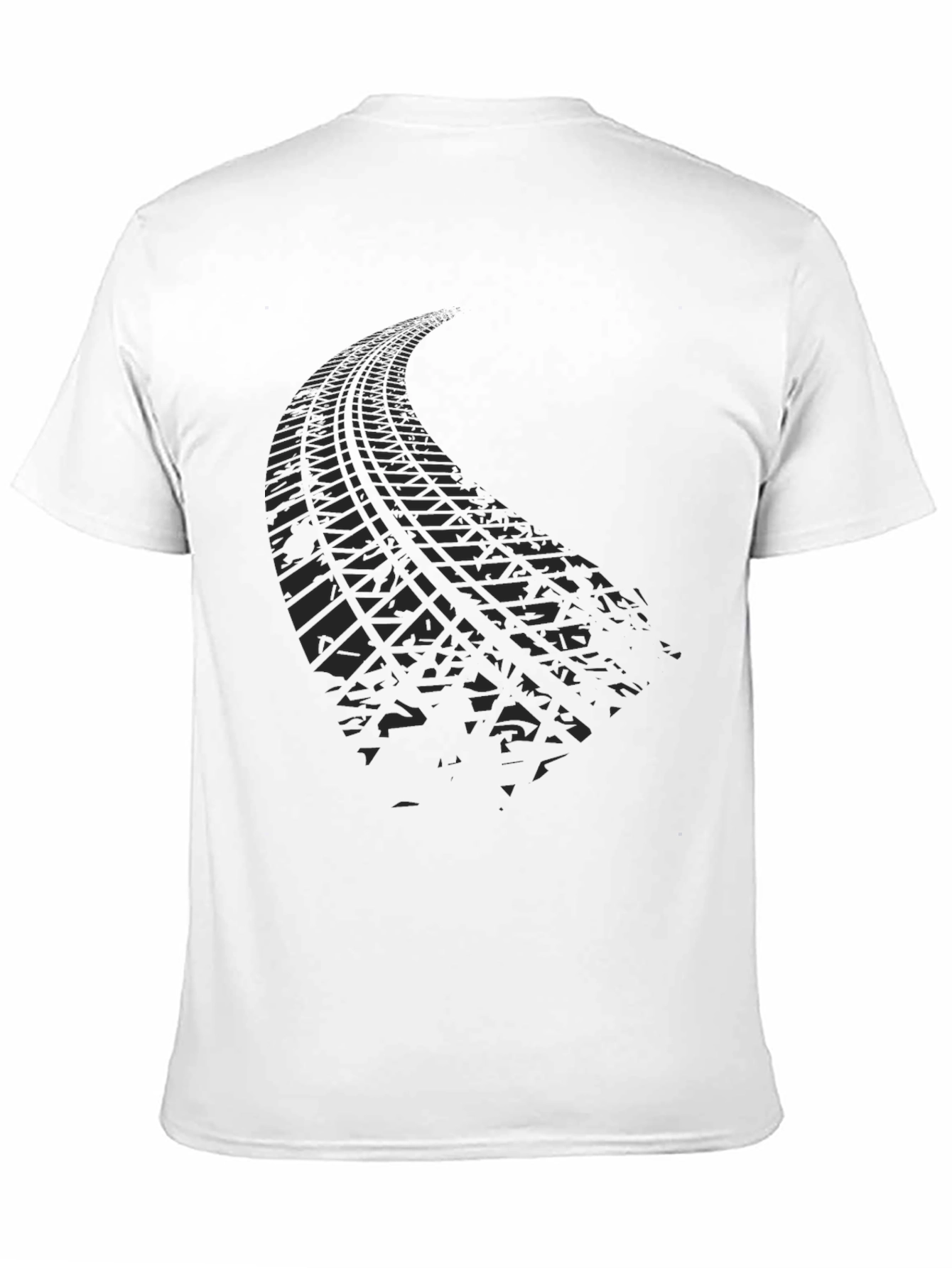 Tire Track Graphic Tee - Mens Black Casual Shirt