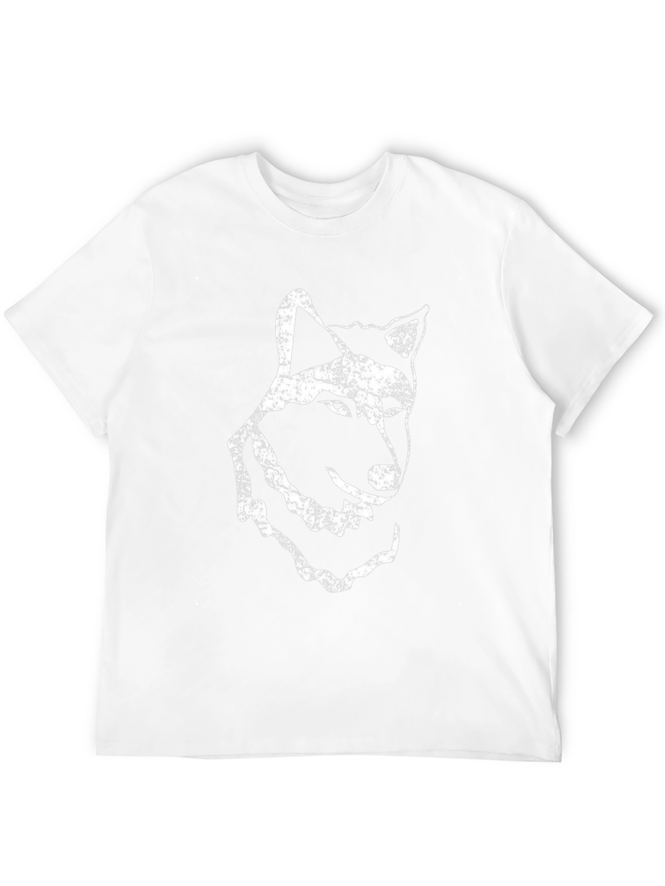 Distressed Wolf Graphic T-Shirt - Black