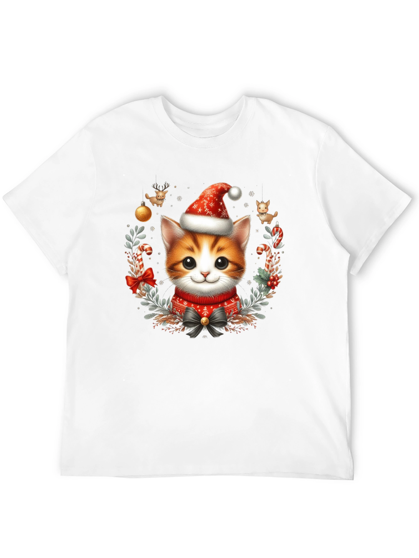 Festive Kitten Christmas T-Shirt