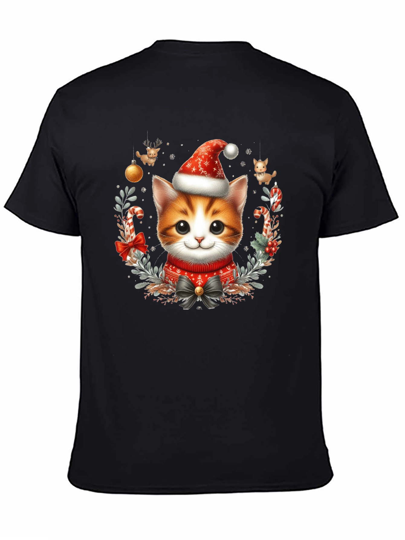 Festive Kitten Christmas T-Shirt