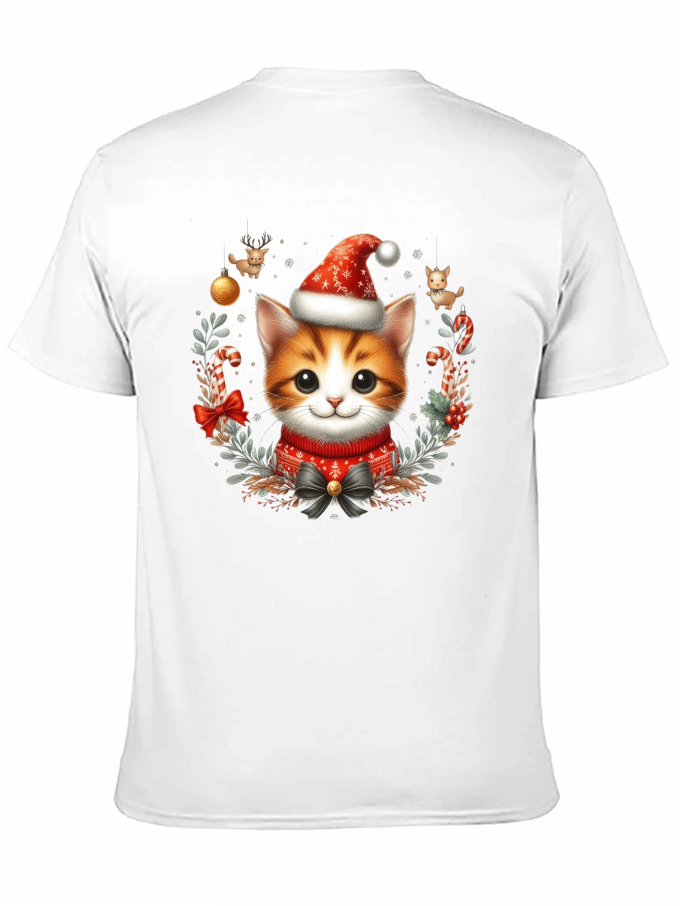 Festive Kitten Christmas T-Shirt