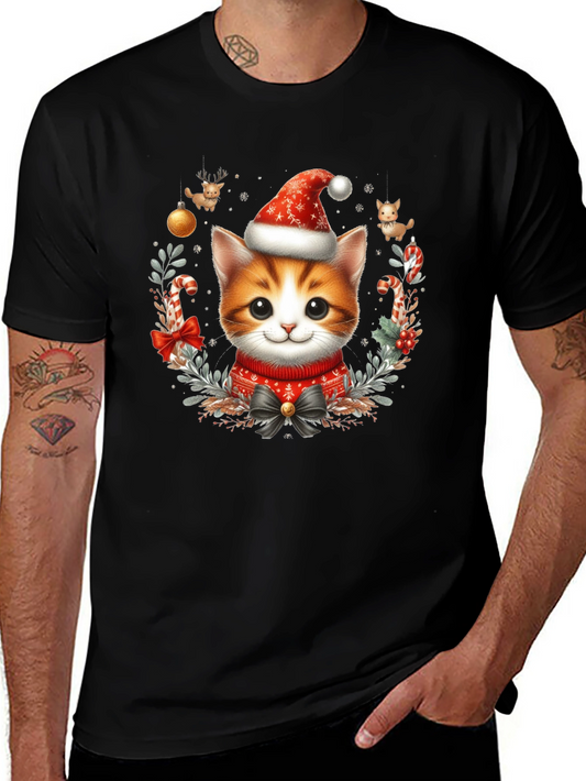 Festive Kitten Christmas T-Shirt