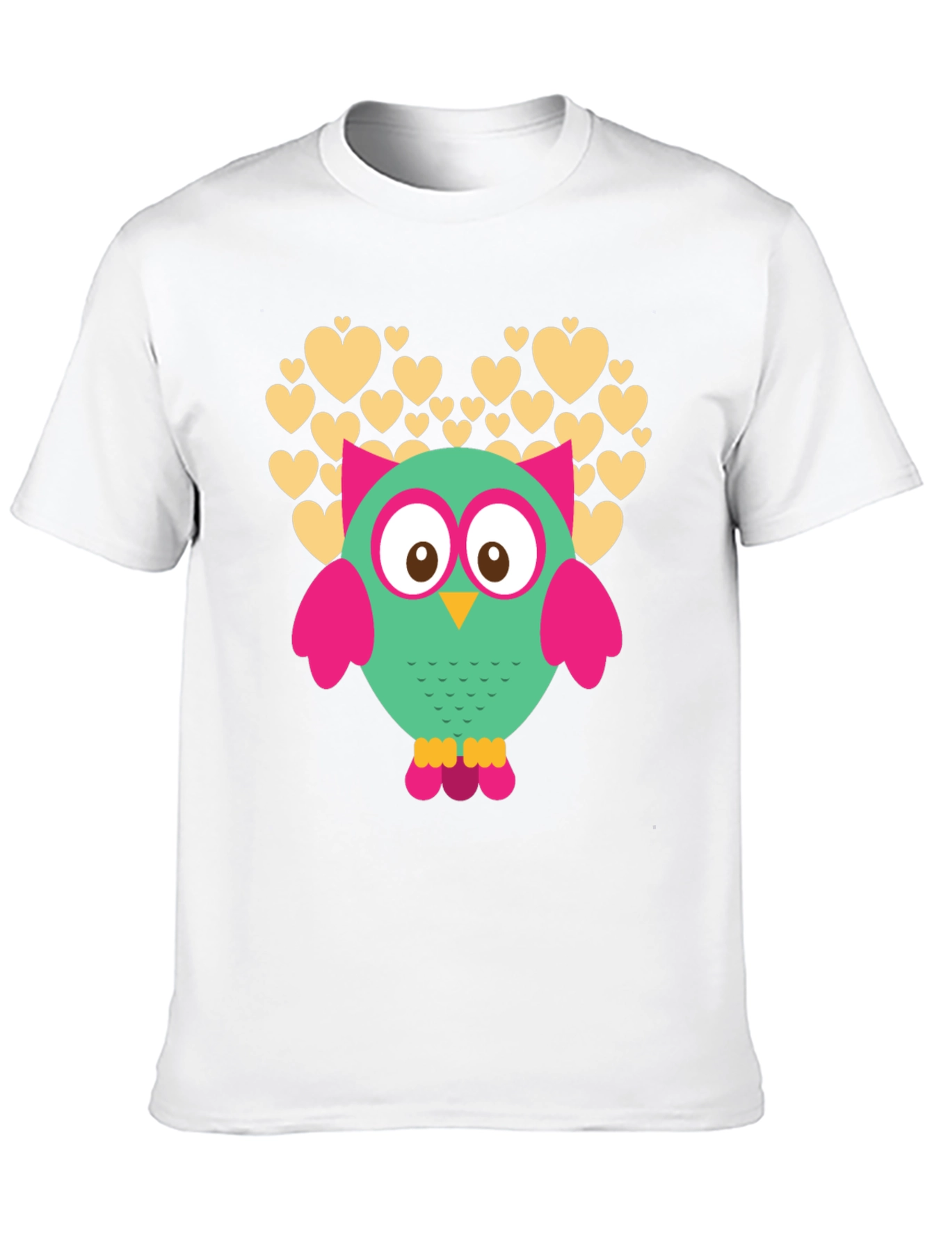 Owl Heart Graphic Black T-Shirt