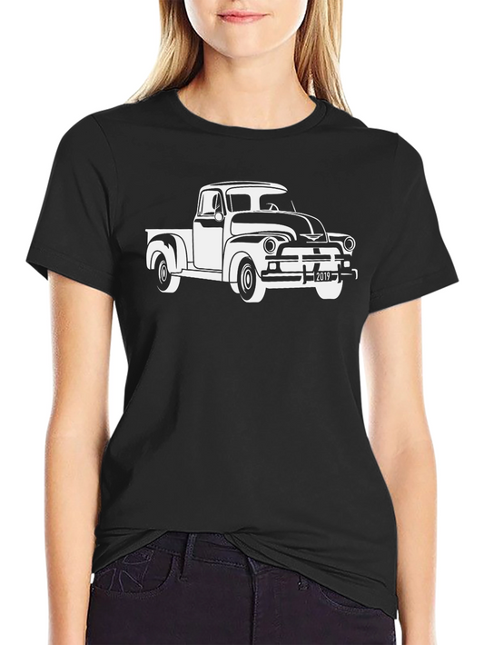 Vintage Truck Graphic Tee - Classic Black