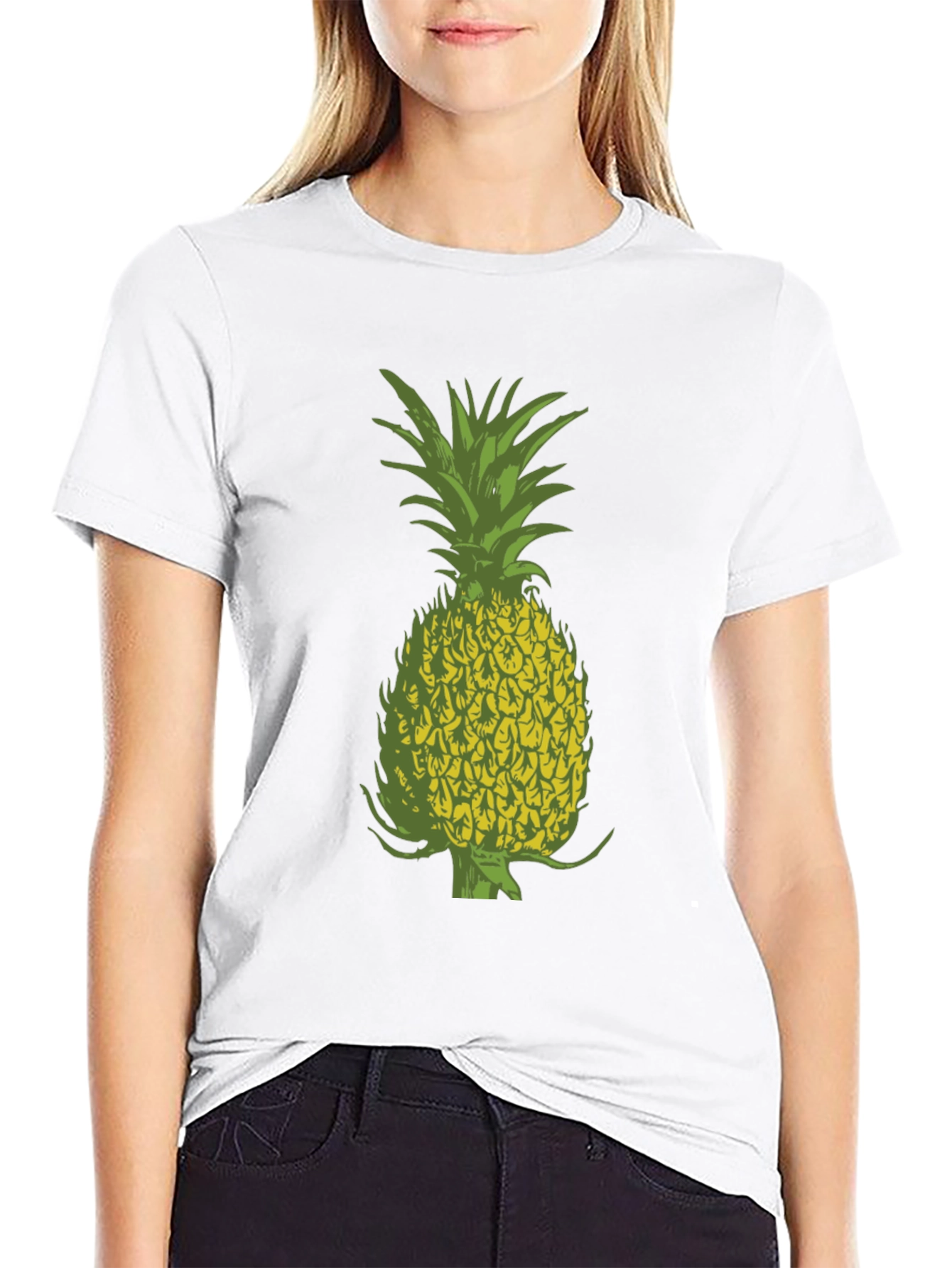 Pineapple Graphic Black Tee