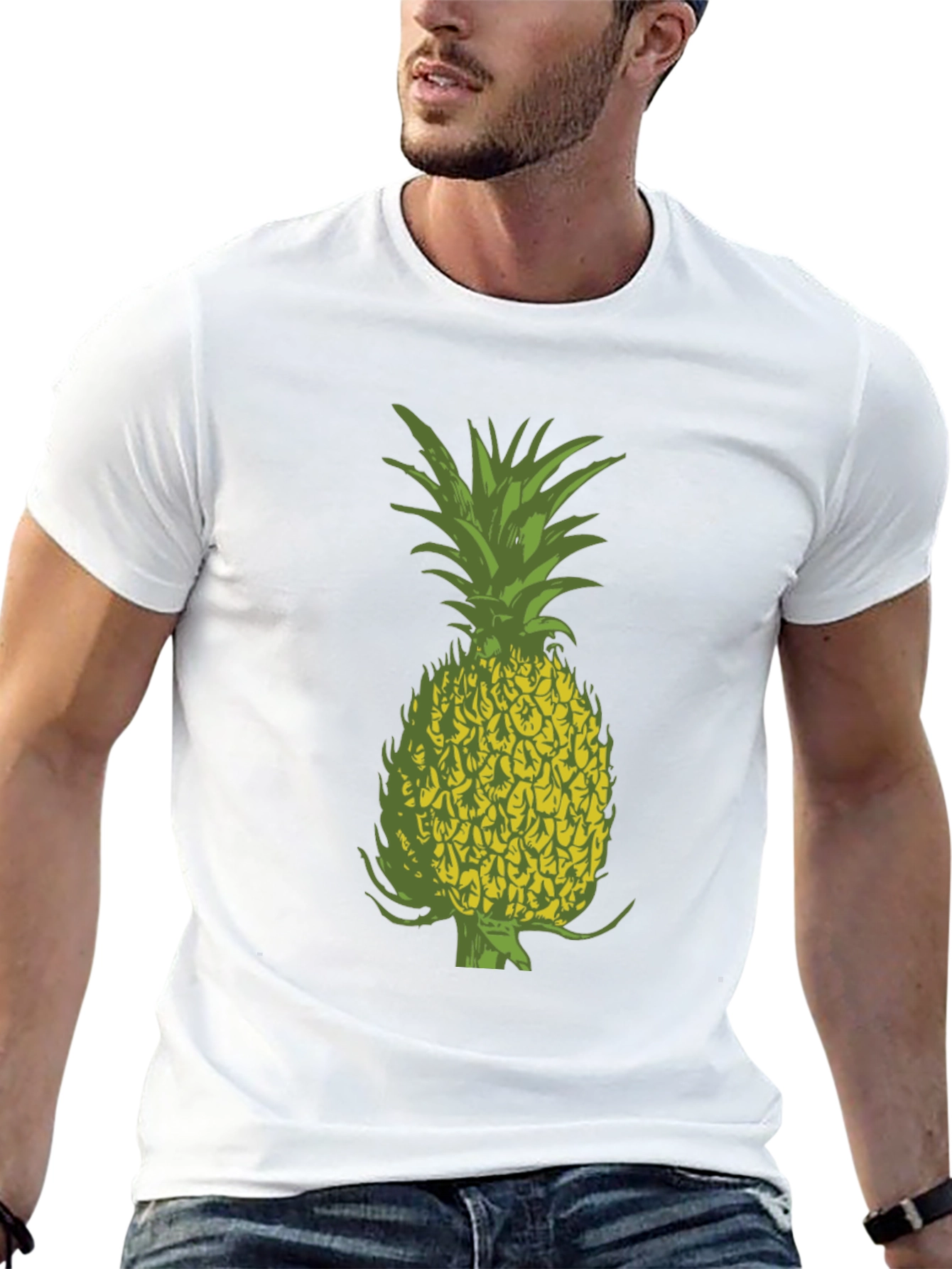 Pineapple Graphic Black Tee