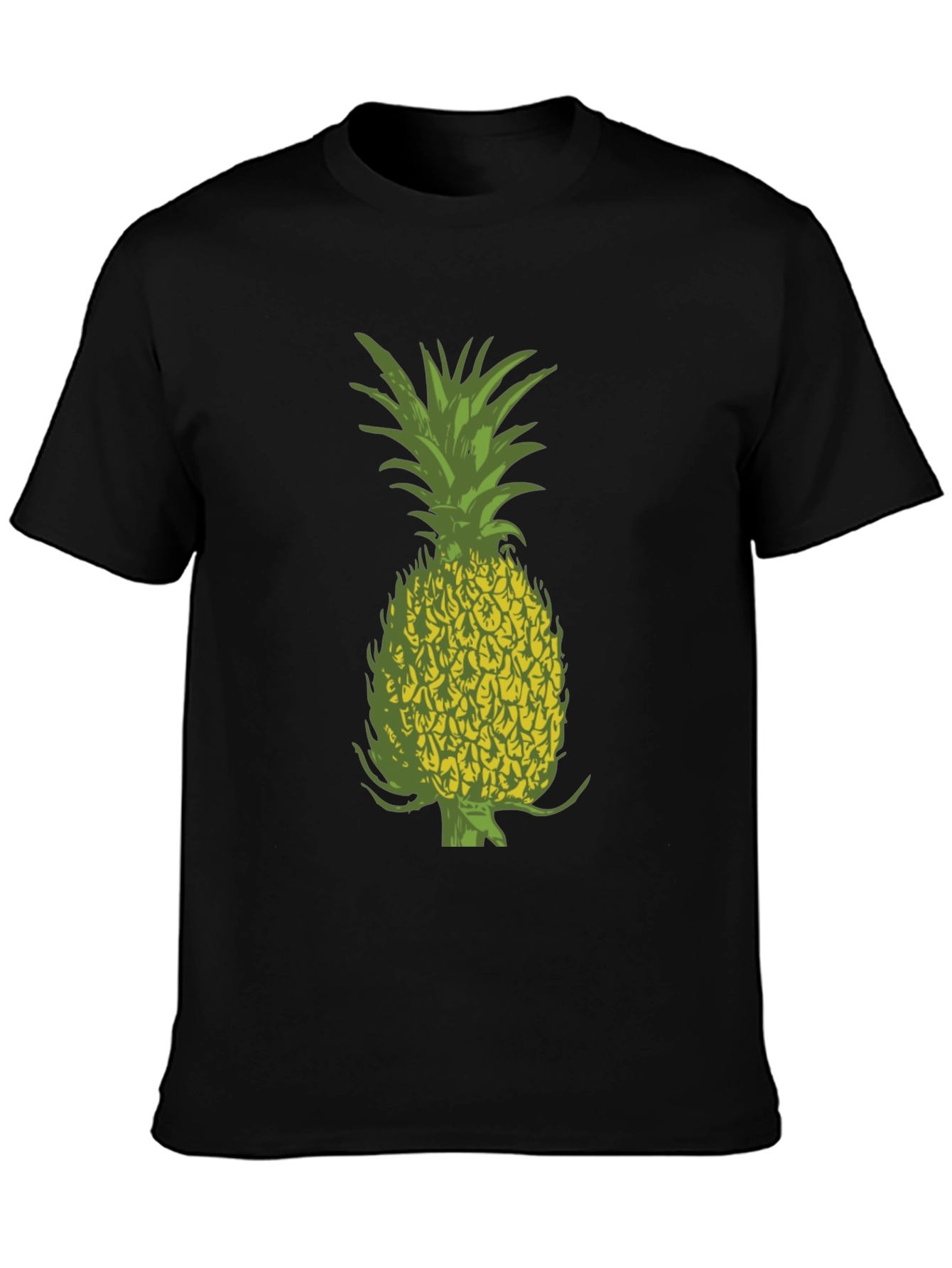 Pineapple Graphic Black Tee