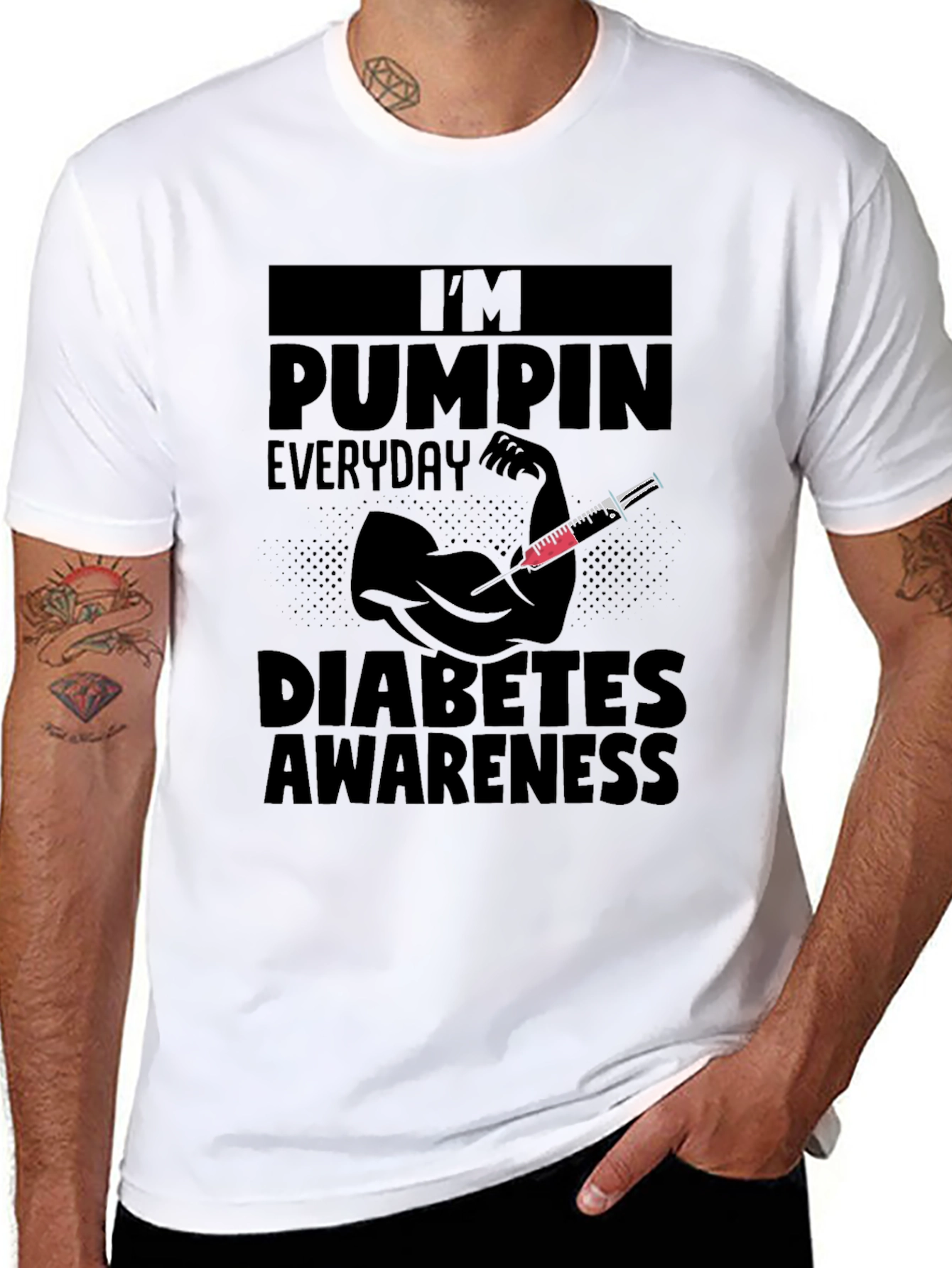 Diabetes Awareness T-Shirt Pumping Everyday