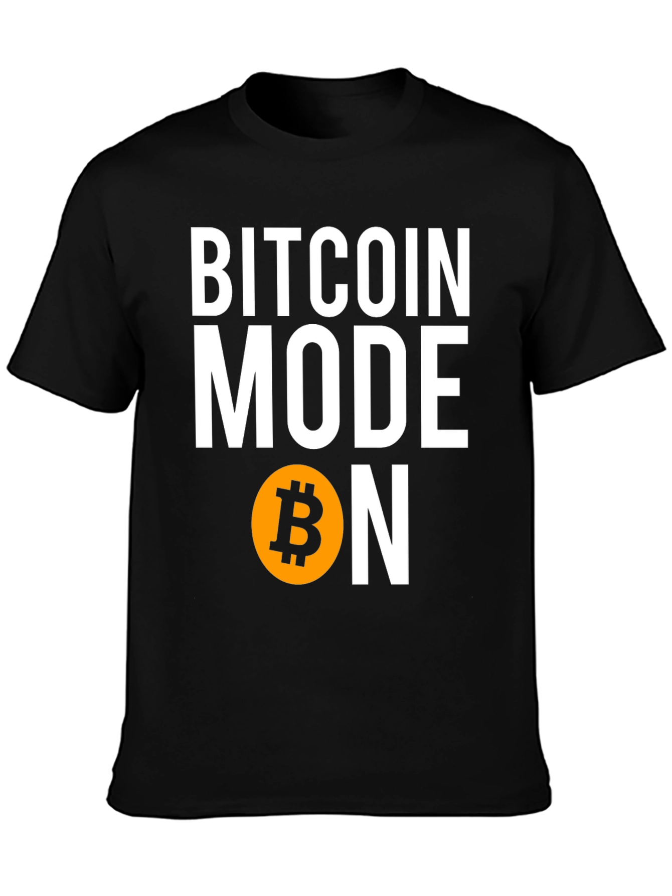 Bitcoin Mode ON Graphic Tee - Crypto Enthusiast Shirt