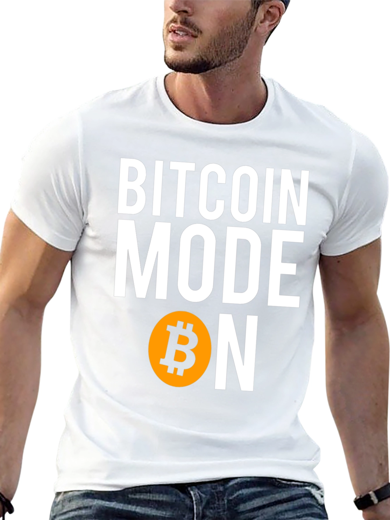Bitcoin Mode ON Graphic Tee - Crypto Enthusiast Shirt