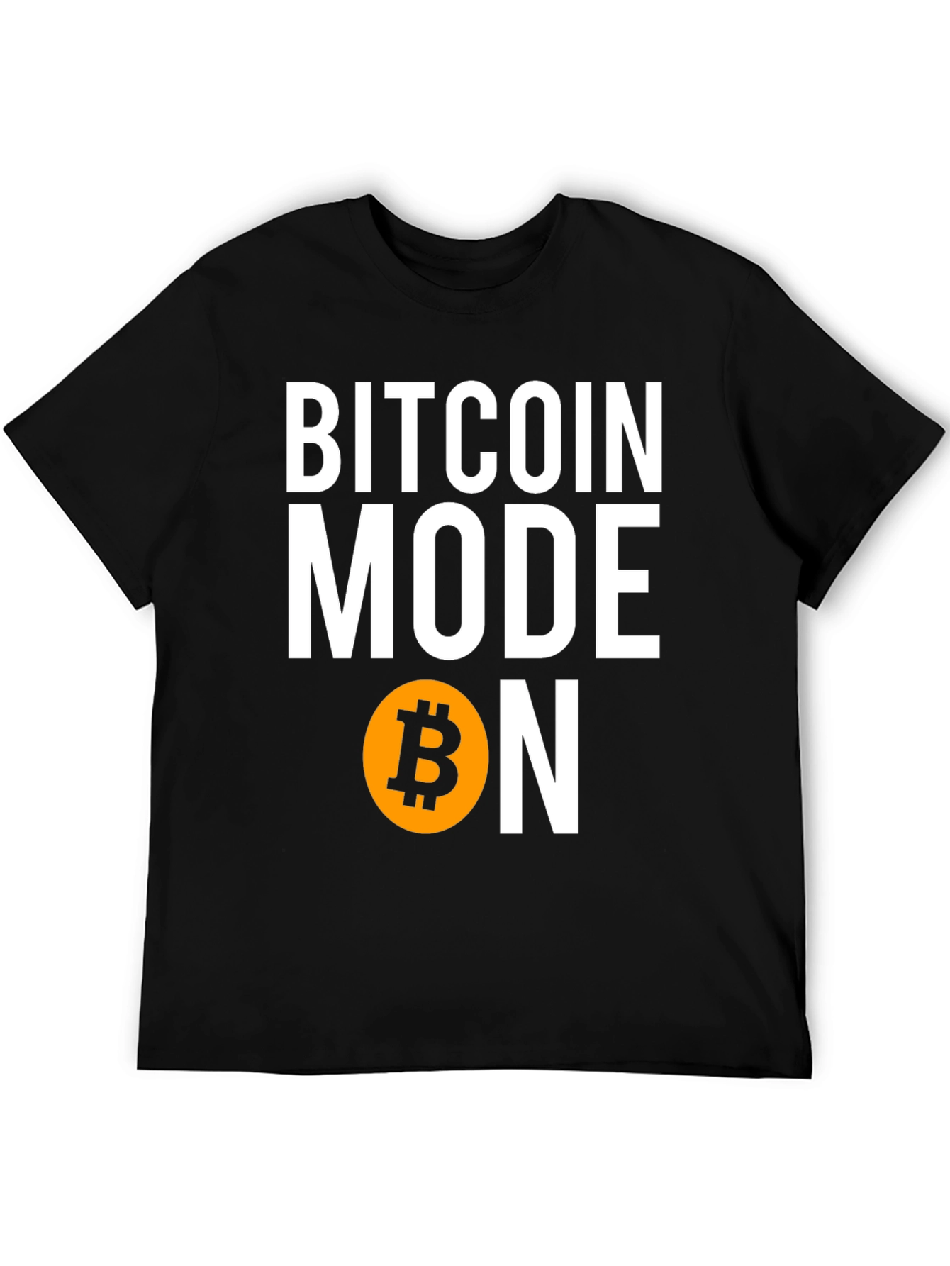 Bitcoin Mode ON Graphic Tee - Crypto Enthusiast Shirt