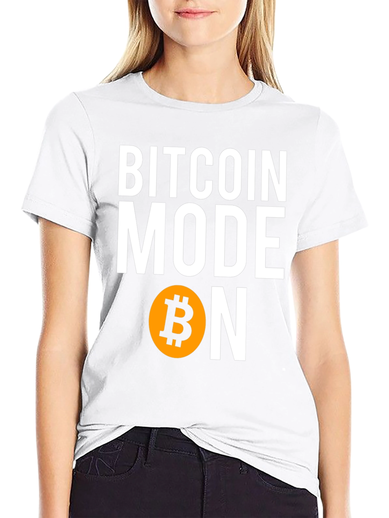 Bitcoin Mode ON Graphic Tee - Crypto Enthusiast Shirt