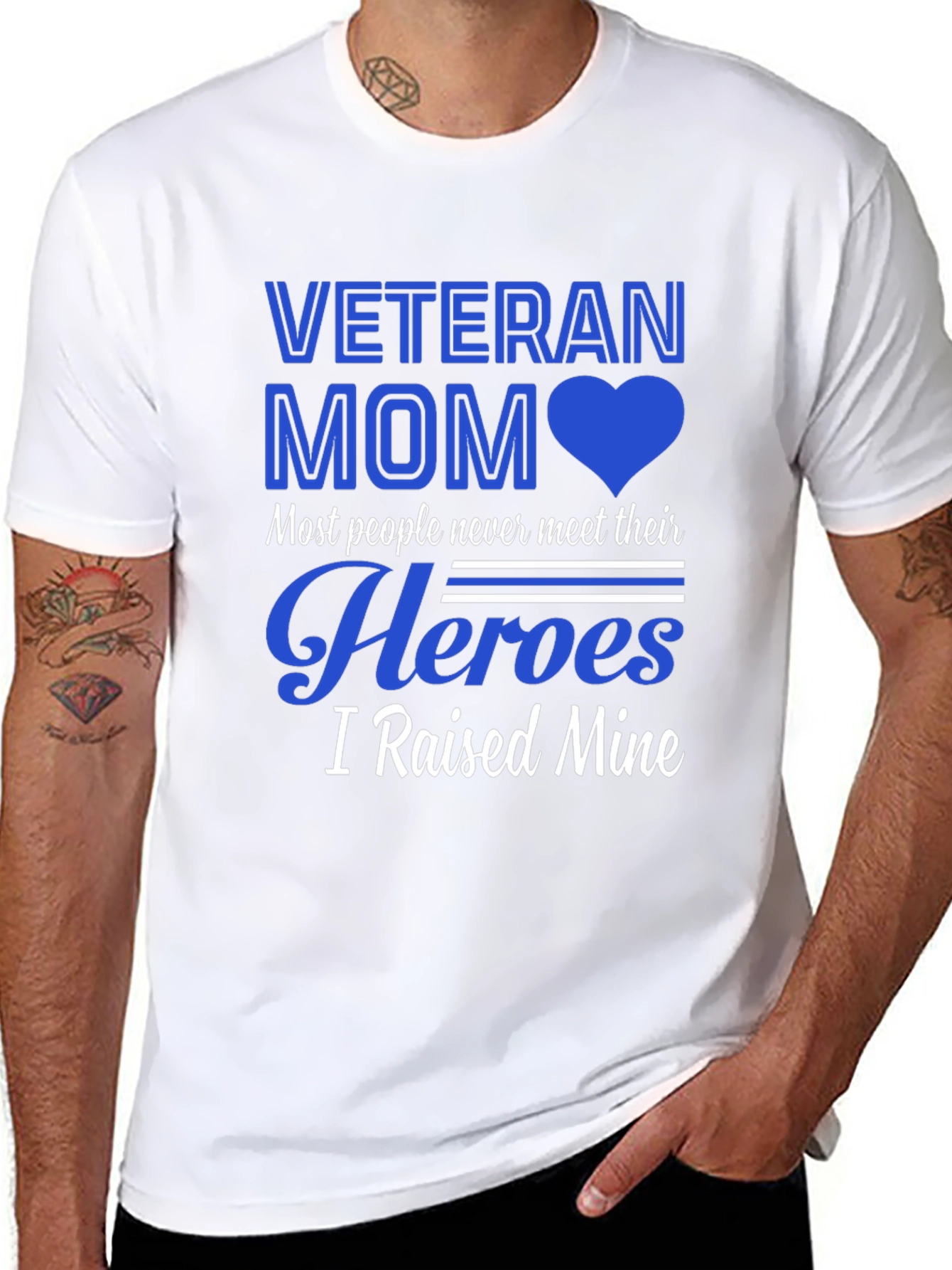 Veteran Mom T-Shirt - Raised My Heroes!
