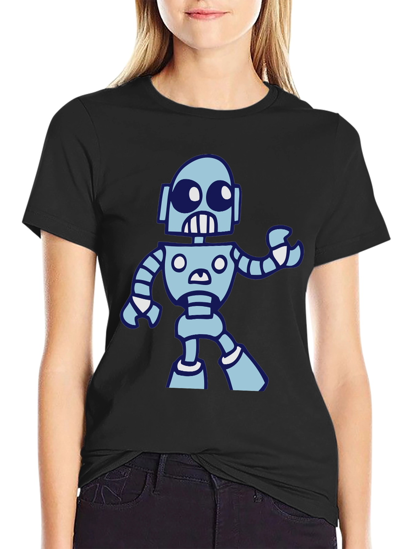 Robot Graphic Black T-Shirt