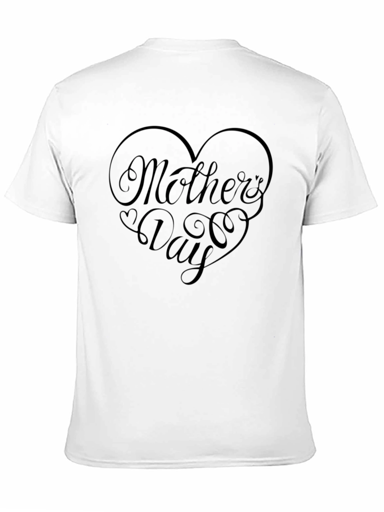 Mothers Day Heart Graphic Tee - Black