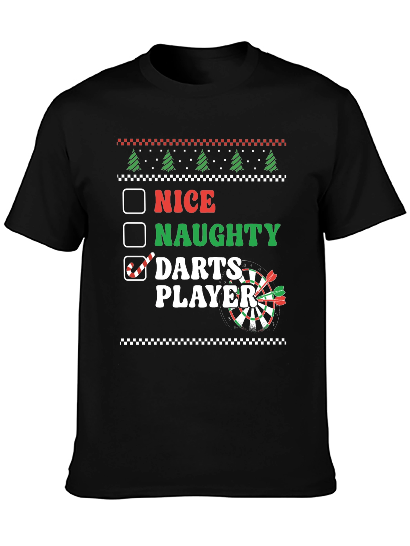 Nice Naughty Darts Player Graphic T-Shirt