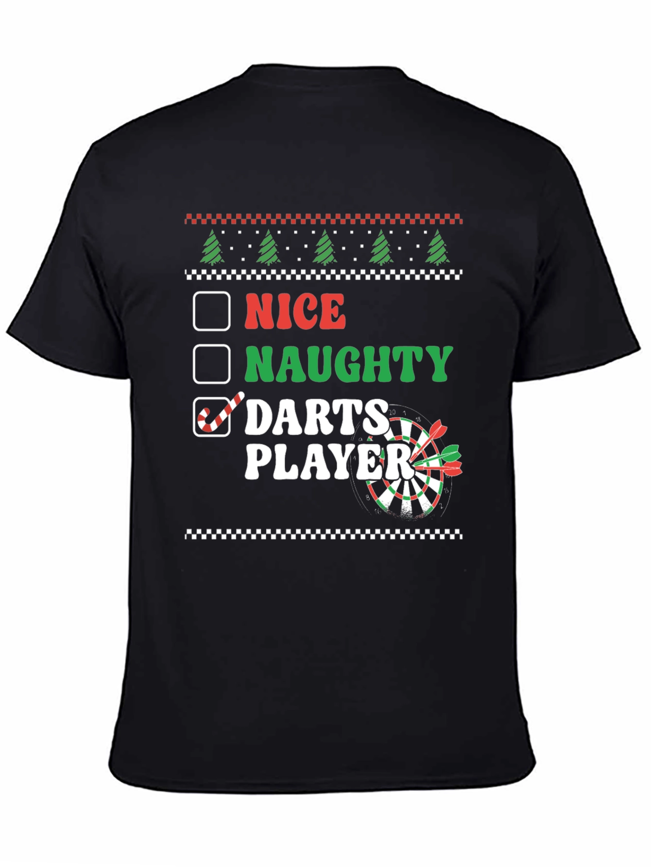 Nice Naughty Darts Player Graphic T-Shirt