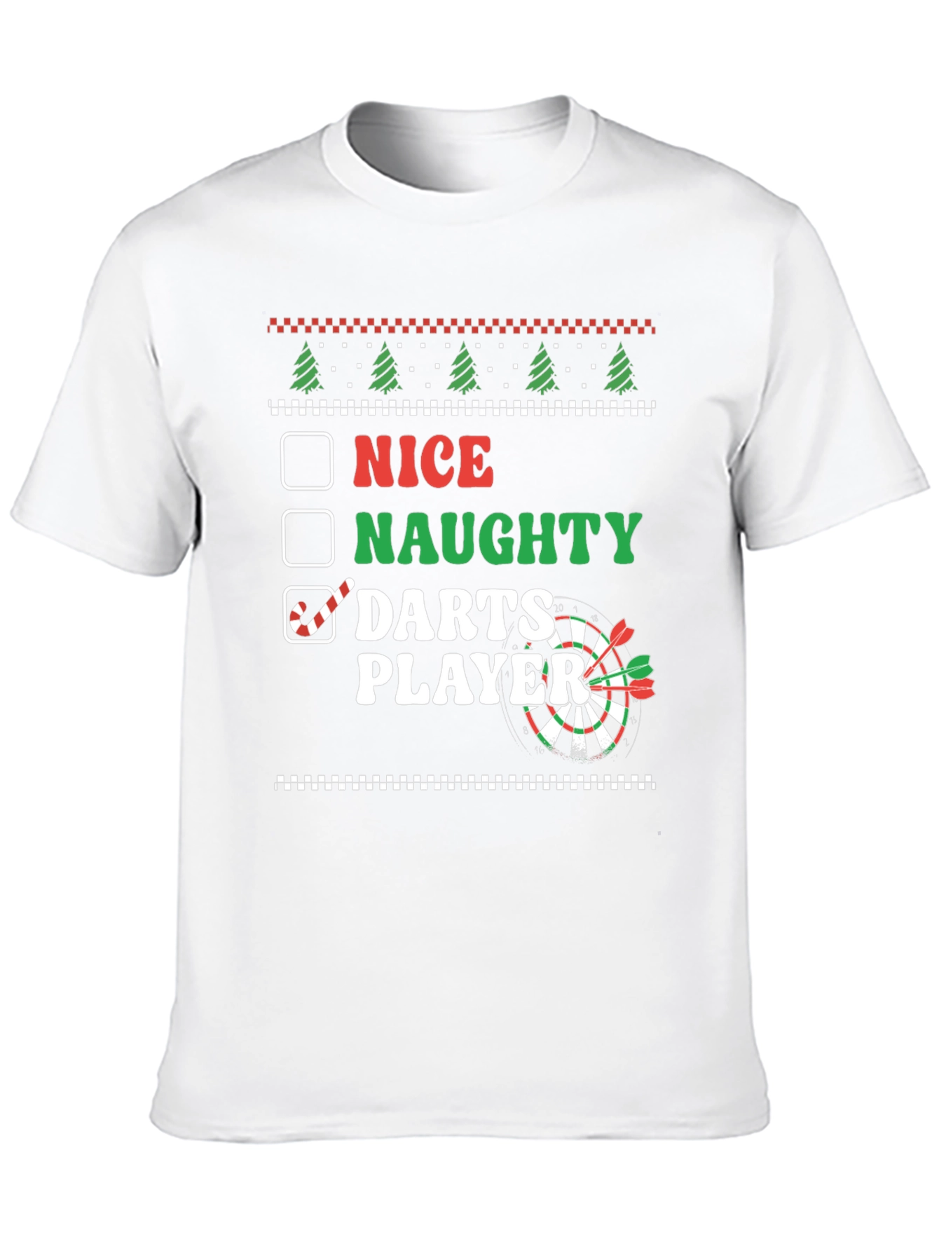 Nice Naughty Darts Player Graphic T-Shirt