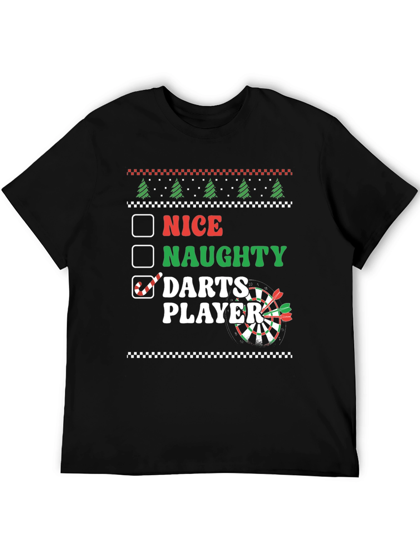 Nice Naughty Darts Player Graphic T-Shirt