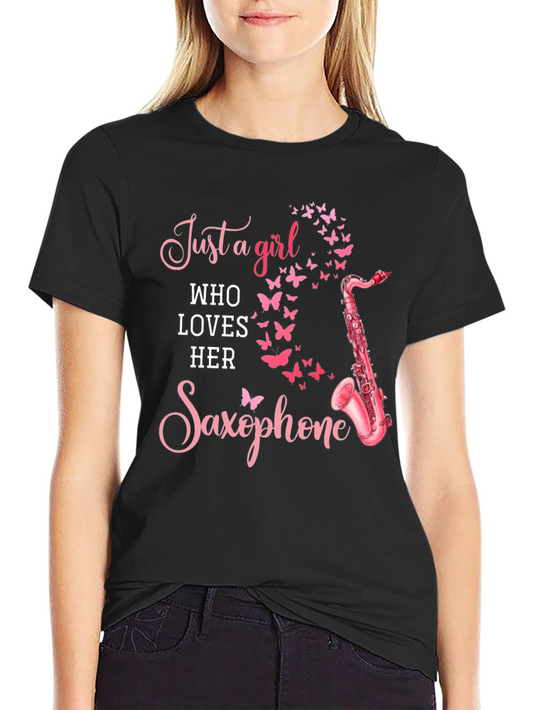 Girl Loves Saxophone T-Shirt