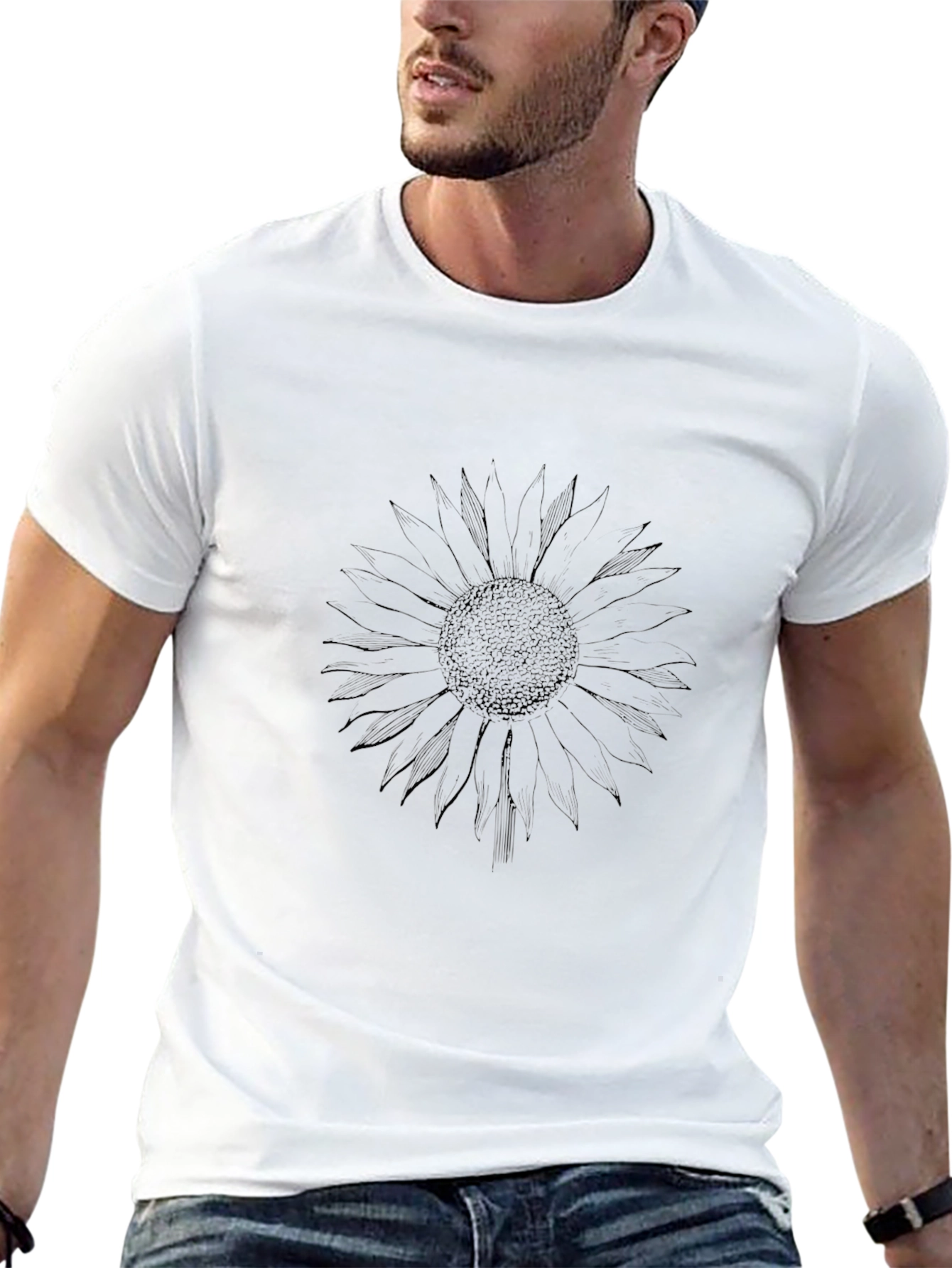 Black Sunflower Graphic Tee - Stylish Casual Wear