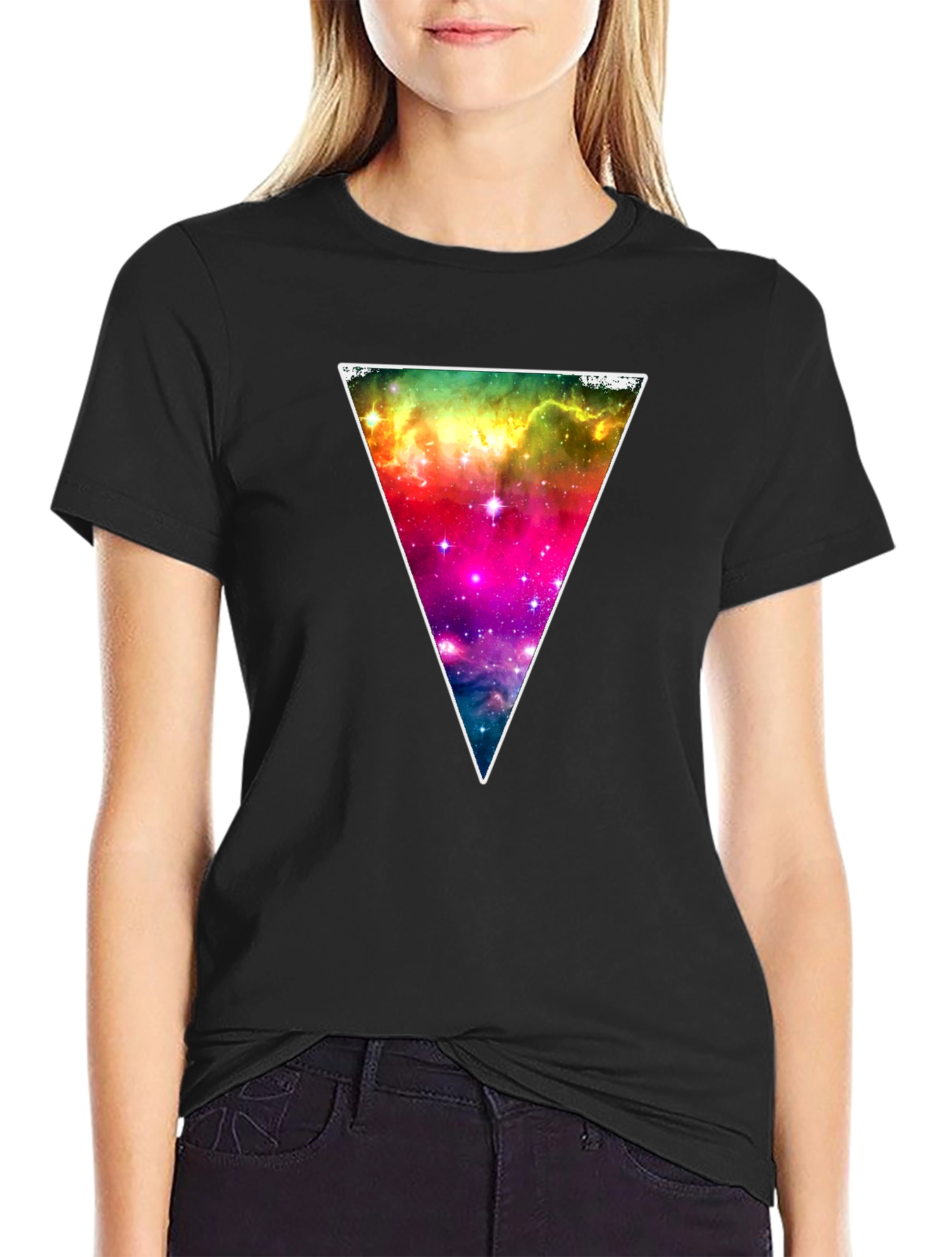 Cosmic Triangle Black T-Shirt