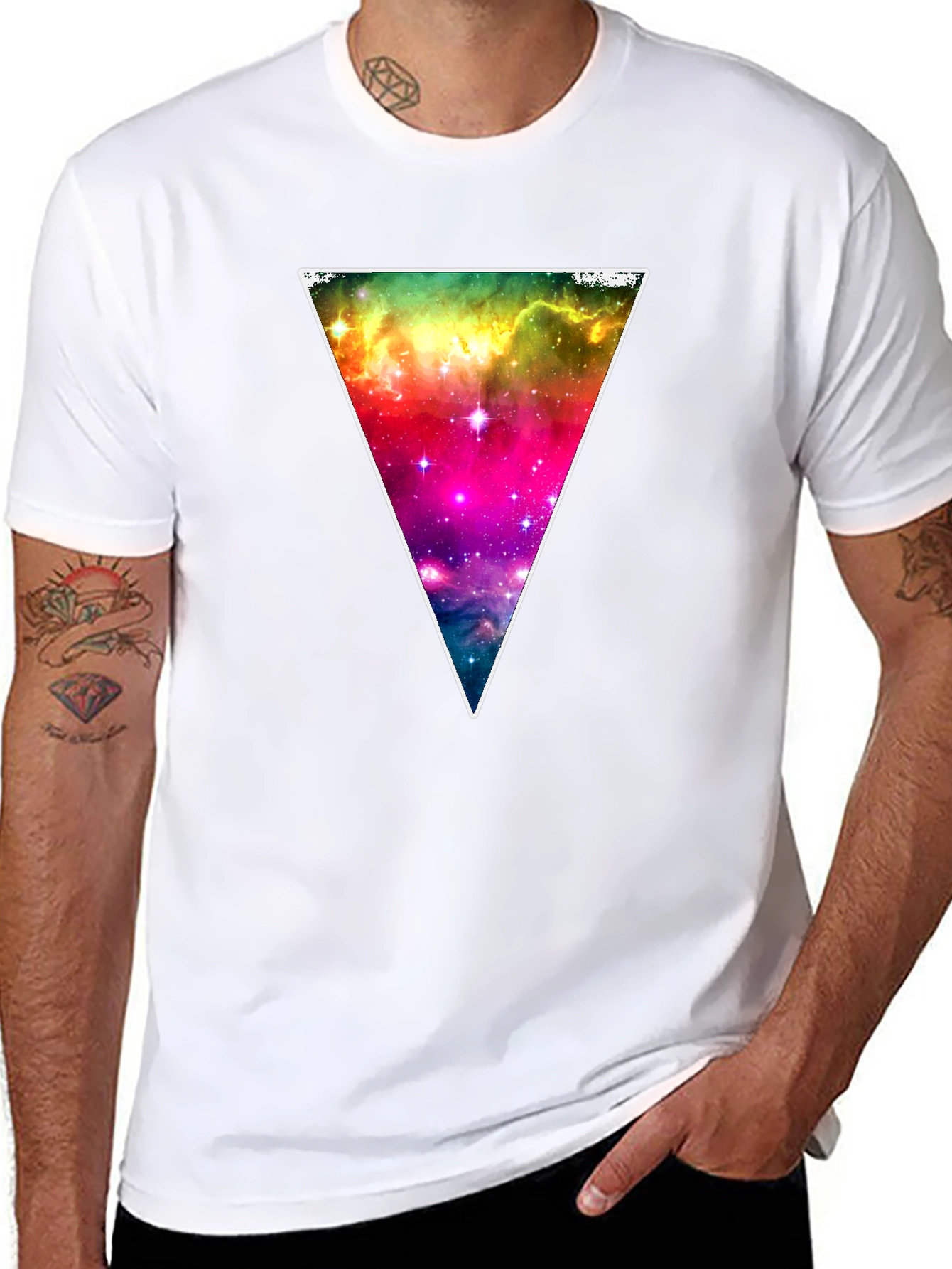 Cosmic Triangle Black T-Shirt